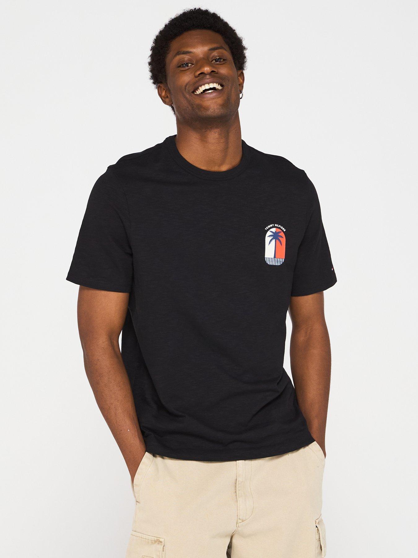 undefined Palm Tree Label T-Shirt - Black