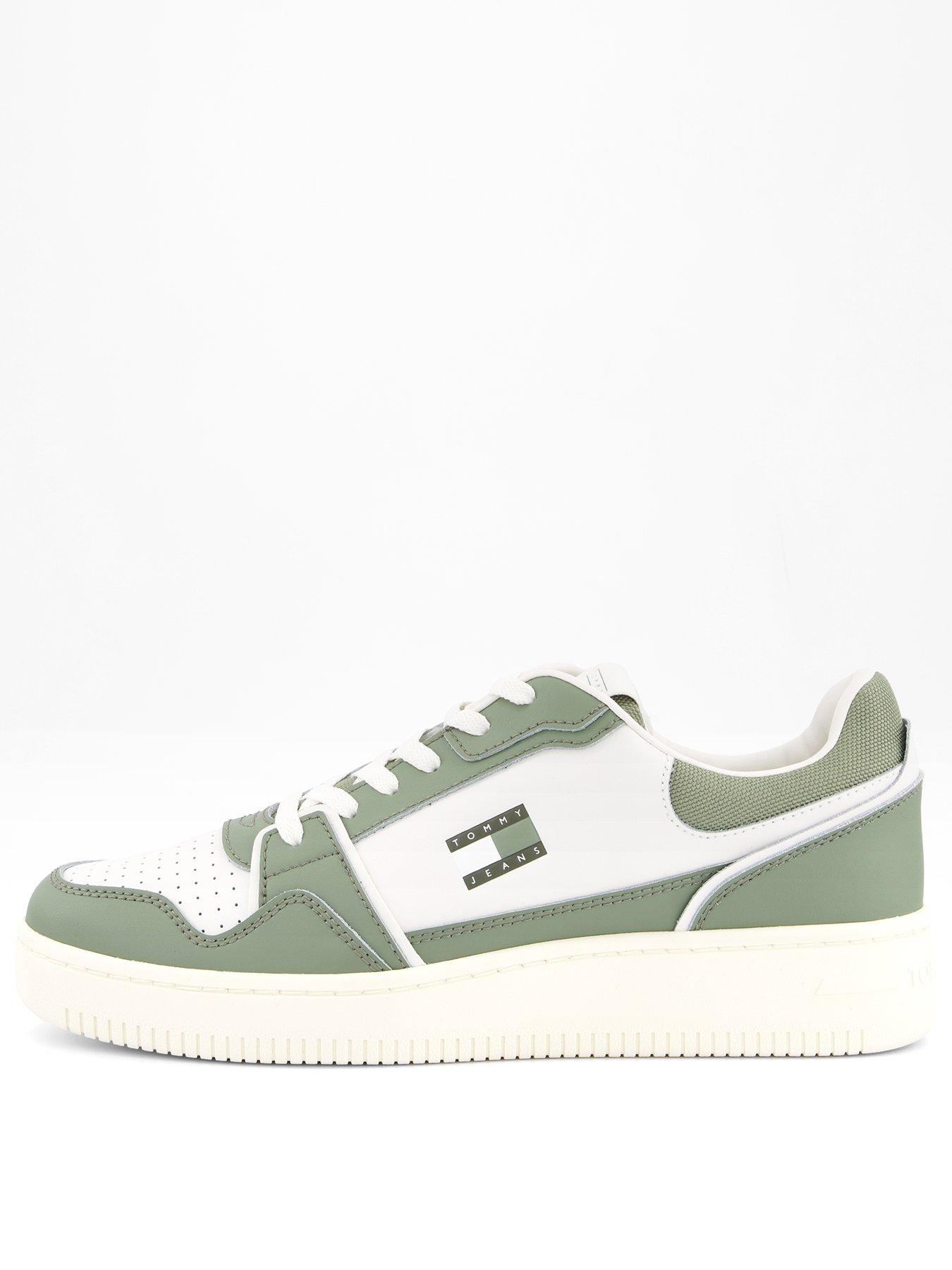 Image 1 of 7 of Tommy Jeans Retro Basket Trainers - Green