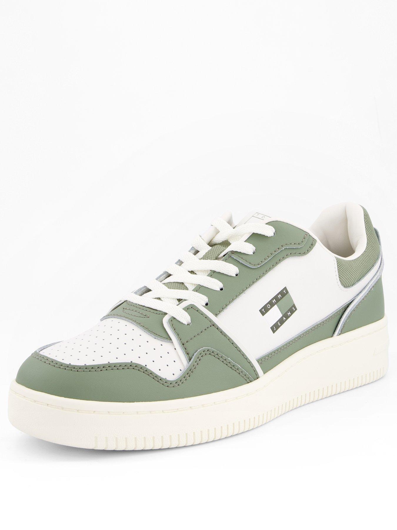 Image 2 of 7 of Tommy Jeans Retro Basket Trainers - Green