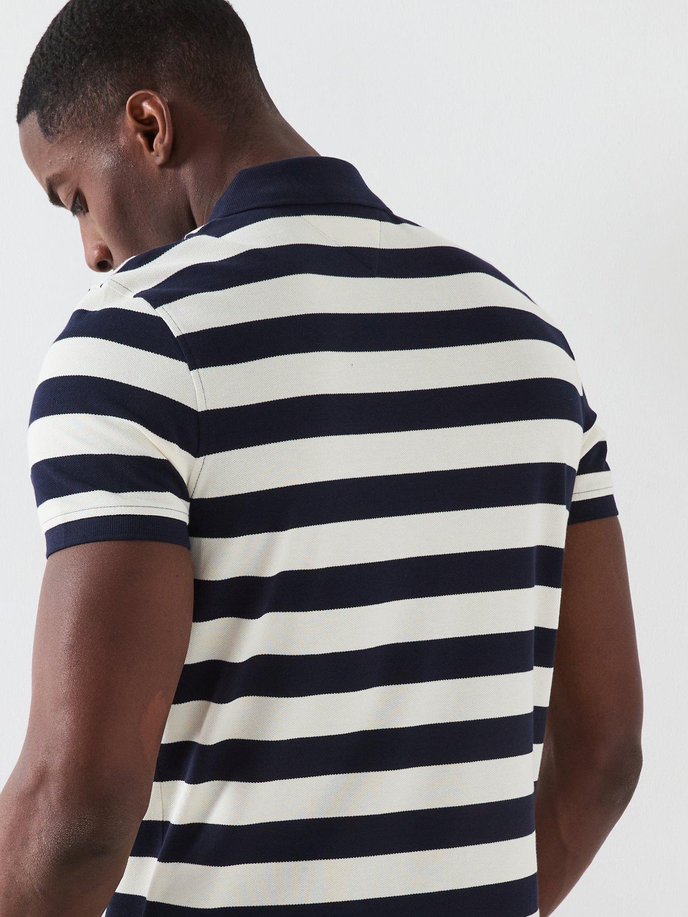 tommy-hilfiger-stripe-regular-fit-polo-shirt-navystillFront
