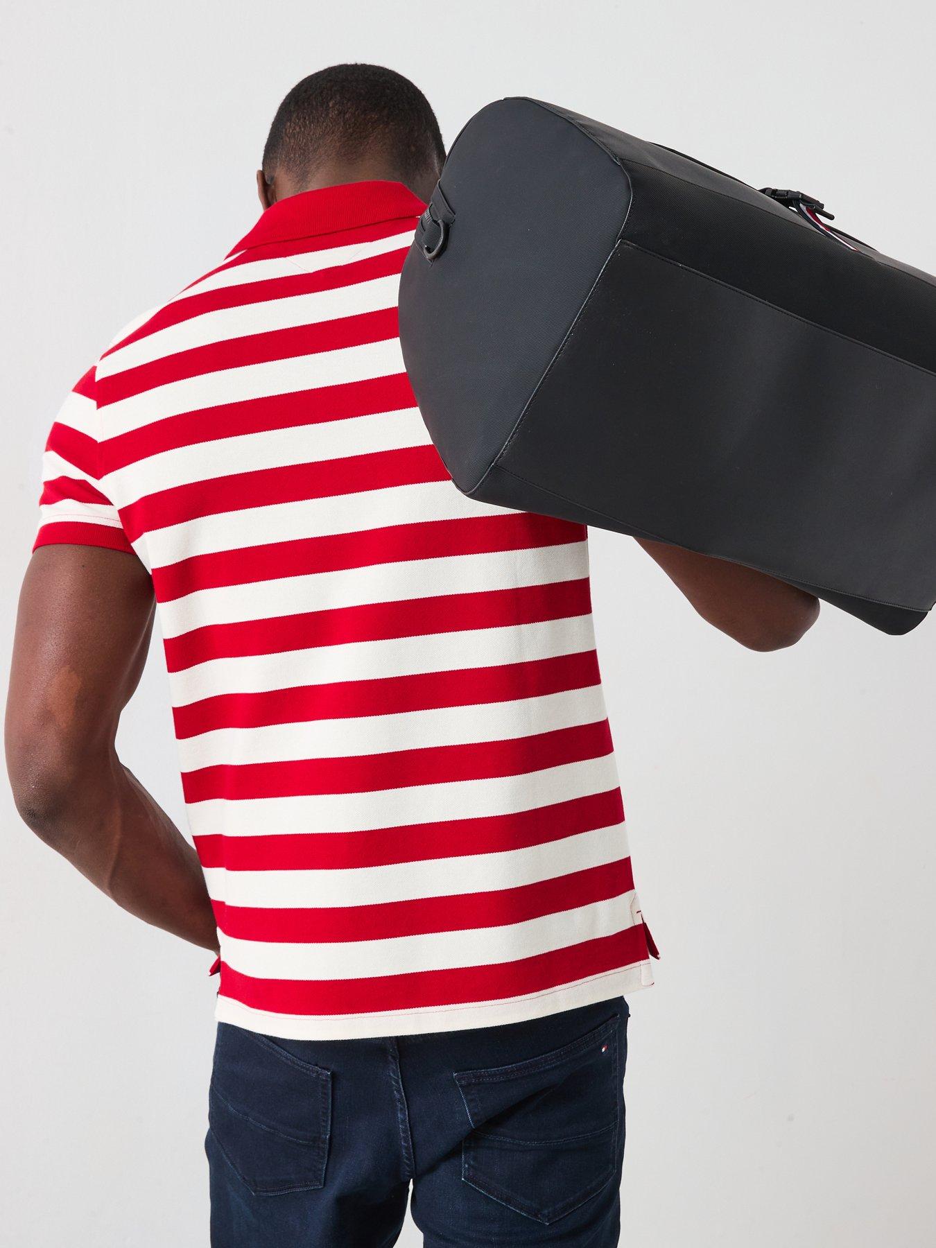 Image 2 of 6 of Tommy Hilfiger Stripe Regular Fit Polo Shirt - Red