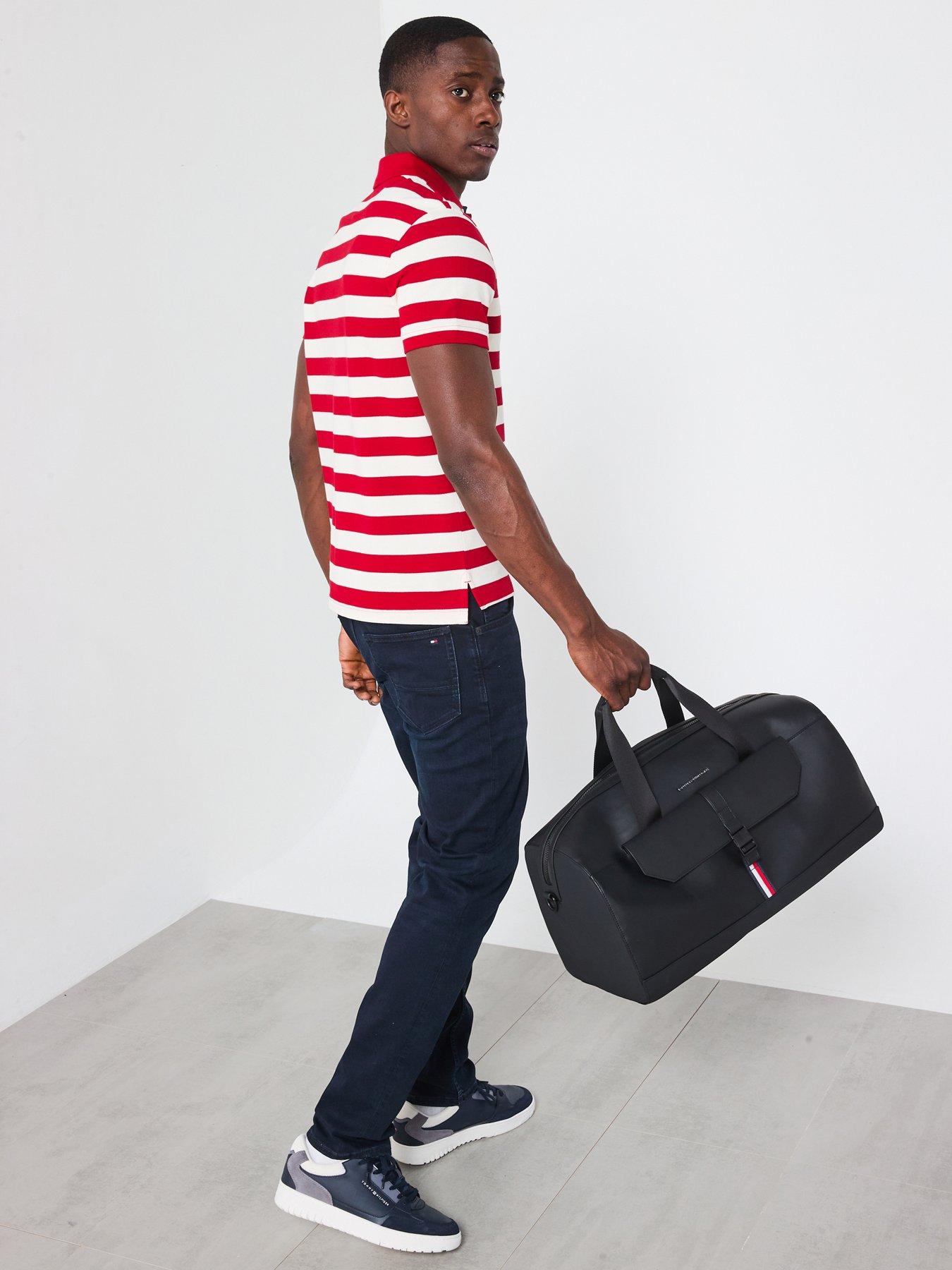 Image 6 of 6 of Tommy Hilfiger Stripe Regular Fit Polo Shirt - Red