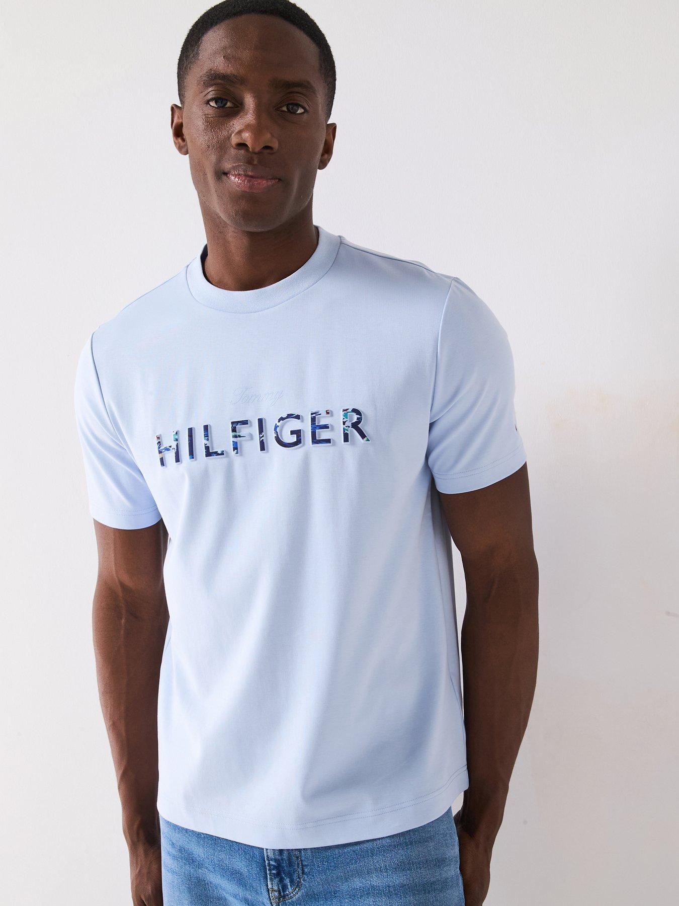 undefined Embossed Summer Logo T-Shirt - Light Blue