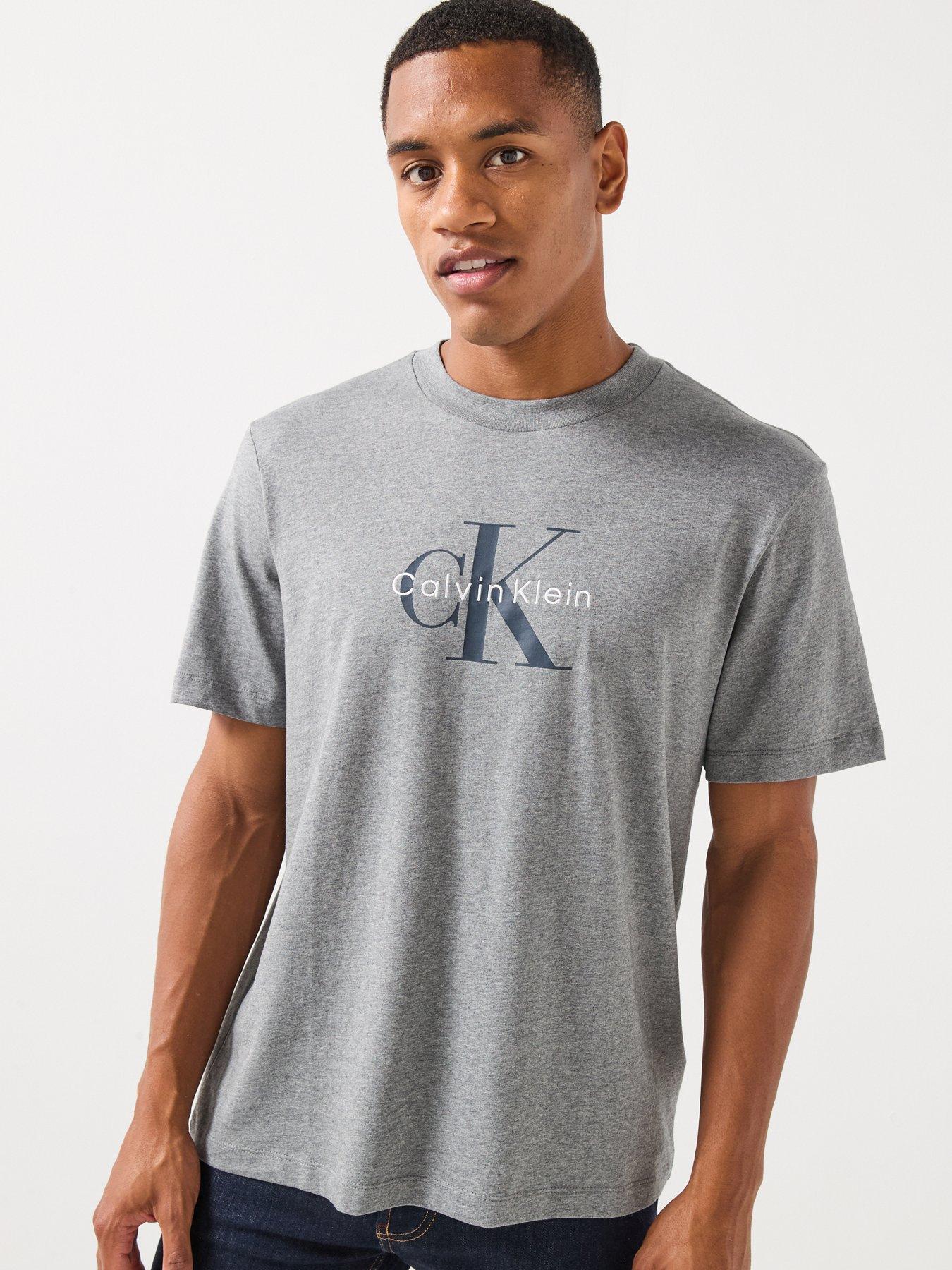 Image 1 of 6 of Calvin Klein Jeans Monologo T-Shirt - Brown