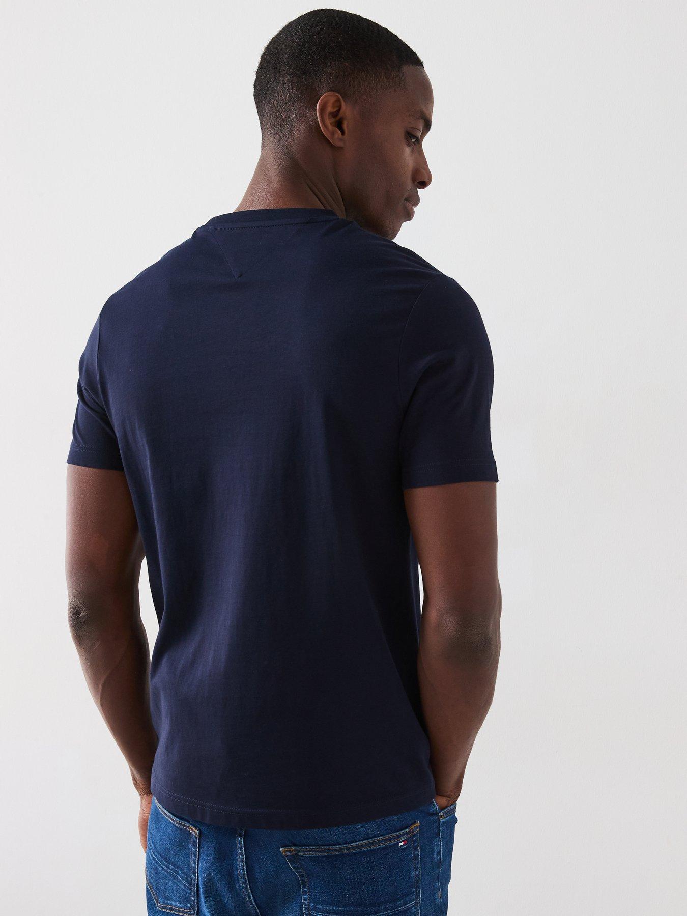 tommy-hilfiger-large-centre-logo-t-shirt-navystillFront