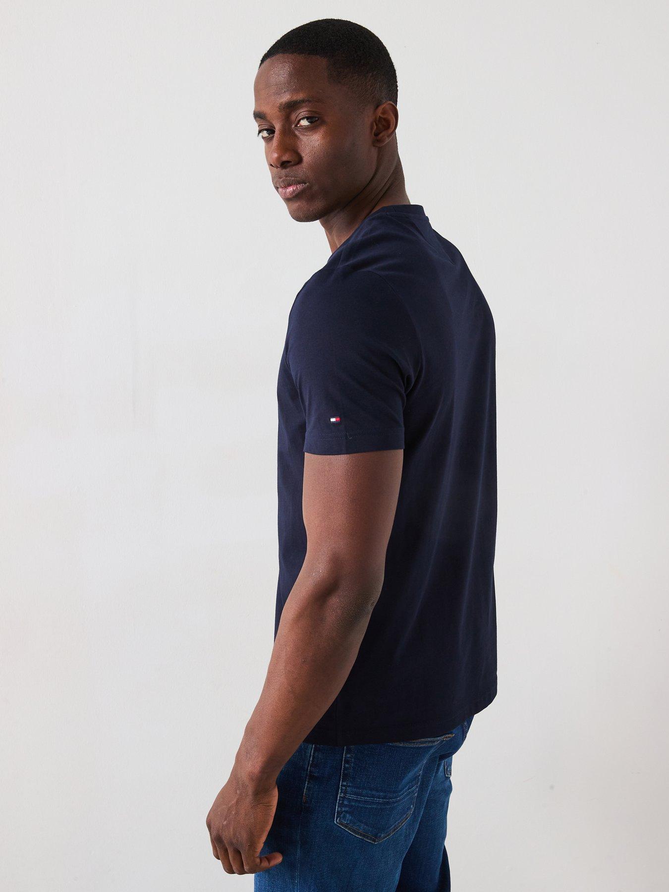 tommy-hilfiger-large-centre-logo-t-shirt-navydetail