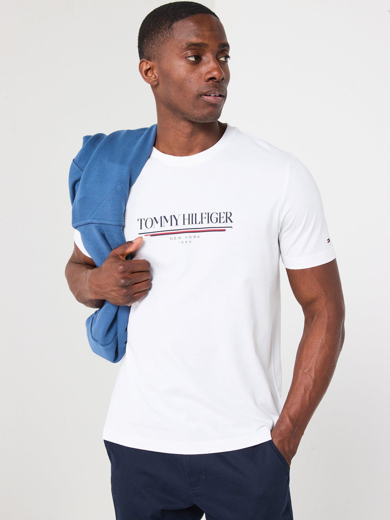 Tommy Hilfiger Large Centre Logo T-Shirt - White