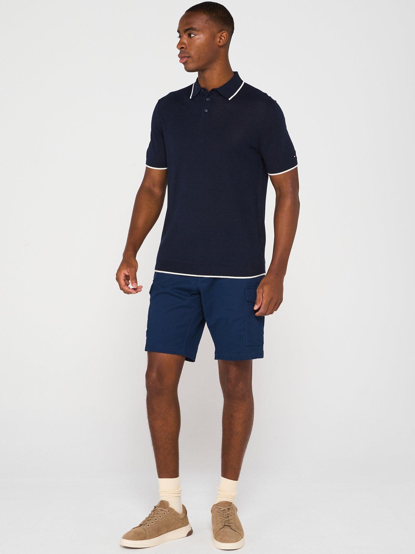 tommy-hilfiger-linen-knitted-short-sleeve-polo-shirt-navyback