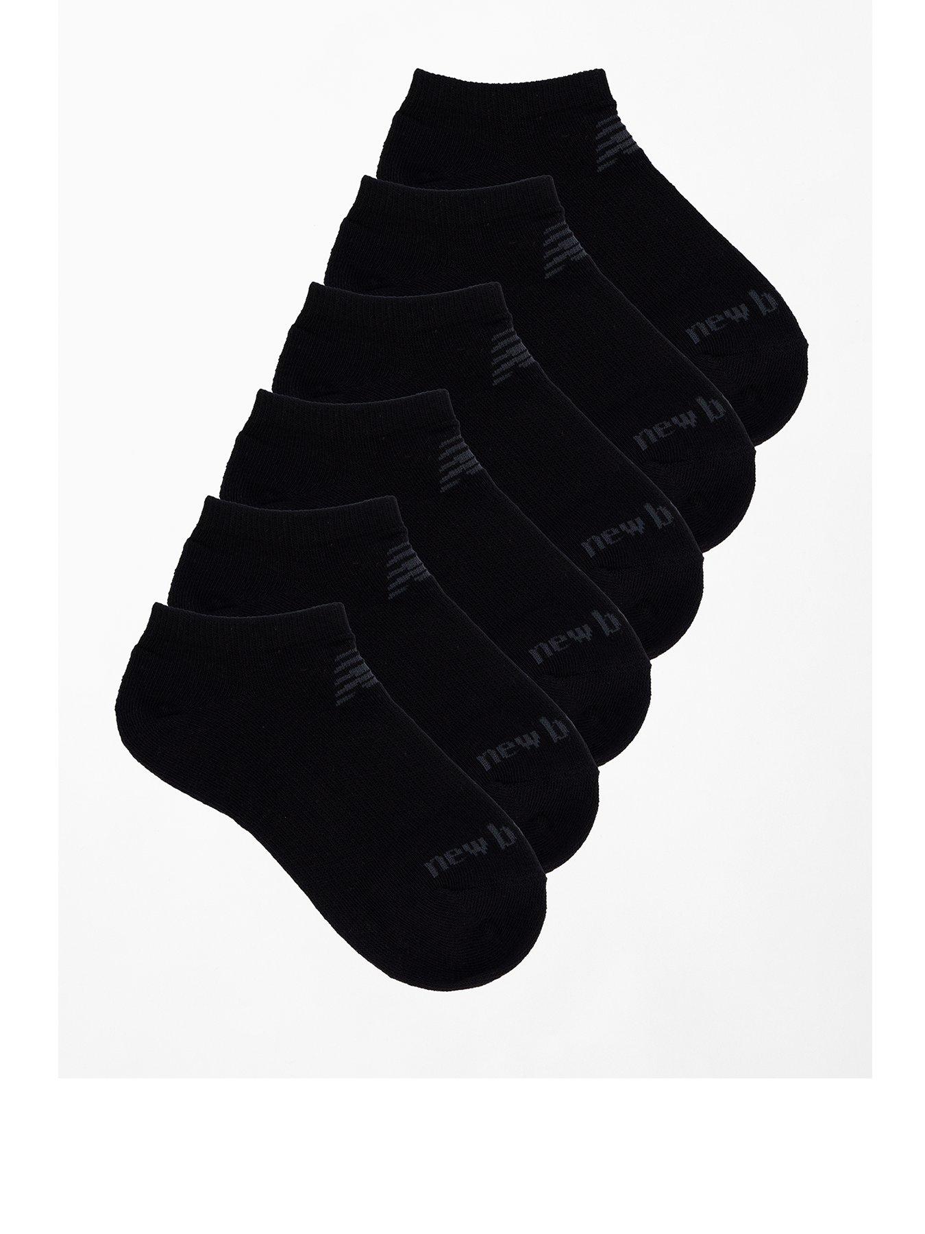 New Balance Unisex Performance Cotton Flat Knit No Show 2 Pack Socks - Black