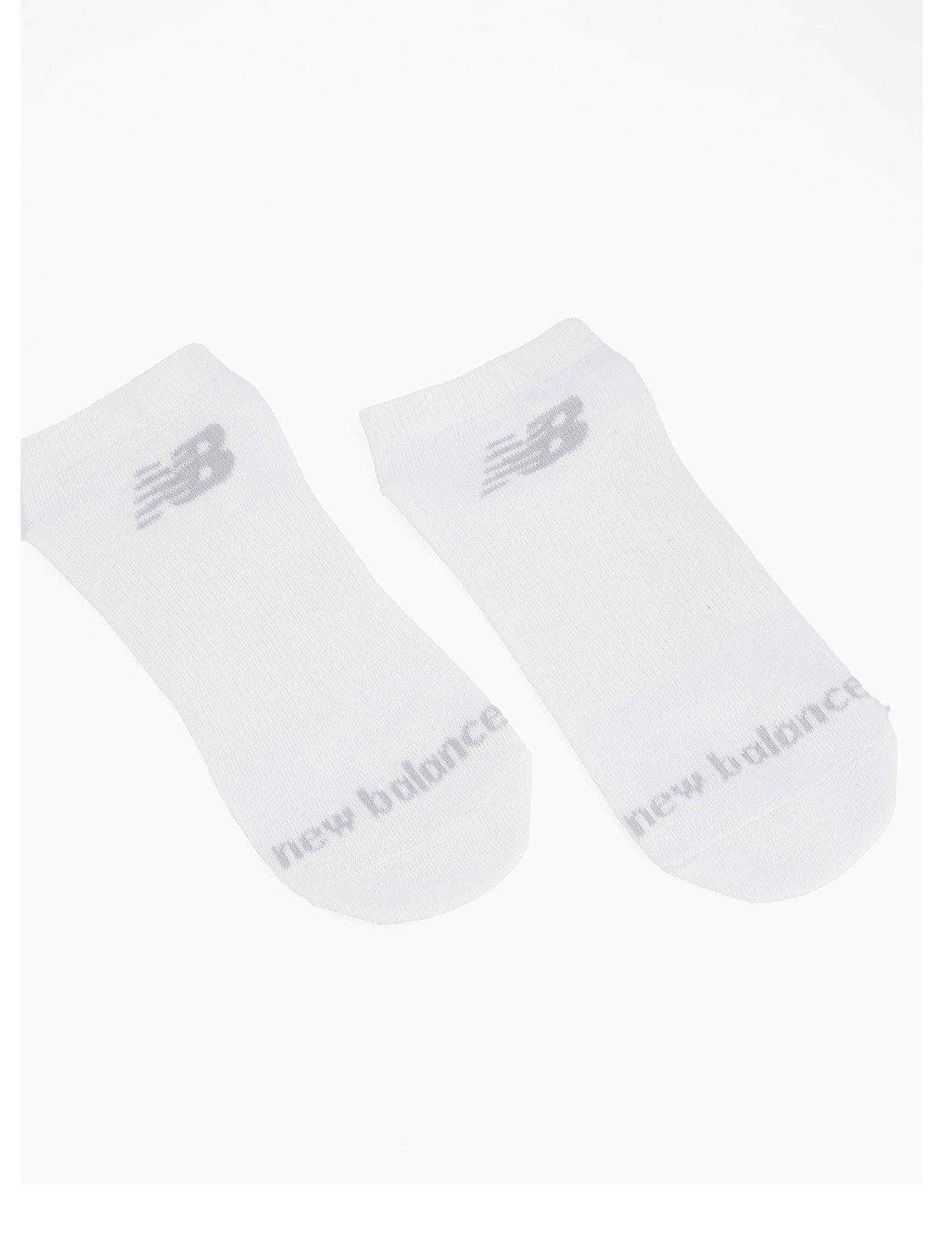 Image 3 of 4 of New Balance Unisex Performance Cotton Flat Knit No Show 2 Pack Socks - White