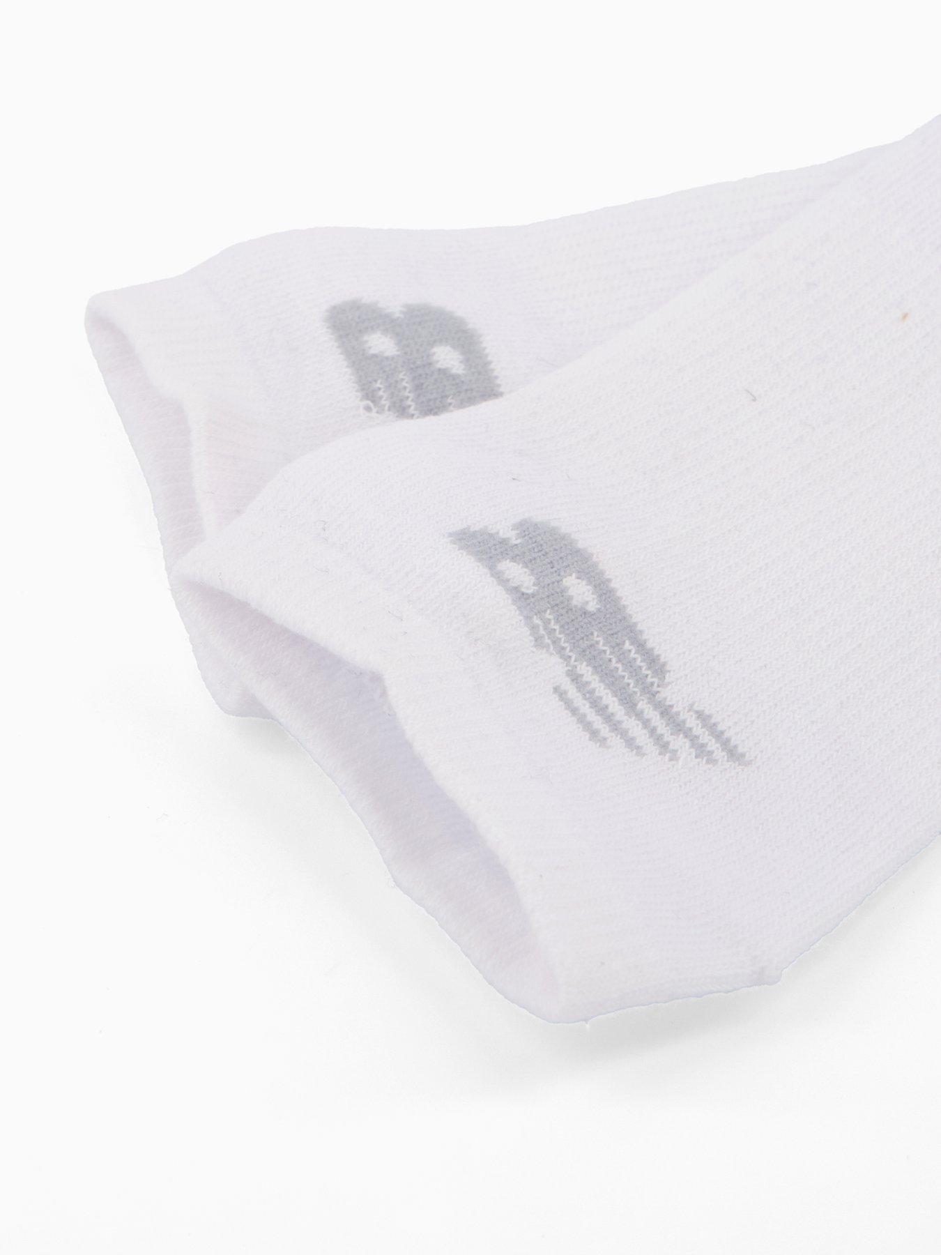 Image 4 of 4 of New Balance Unisex Performance Cotton Flat Knit No Show 2 Pack Socks - White