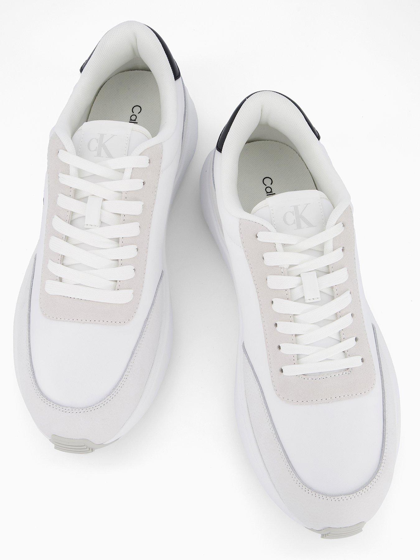 Image 3 of 7 of Calvin Klein Athleisure Nylon Mix Runner Trainers - White