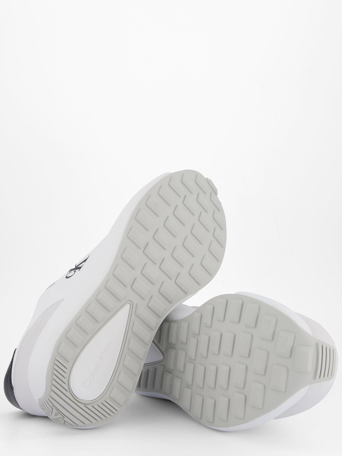 Image 4 of 7 of Calvin Klein Athleisure Nylon Mix Runner Trainers - White