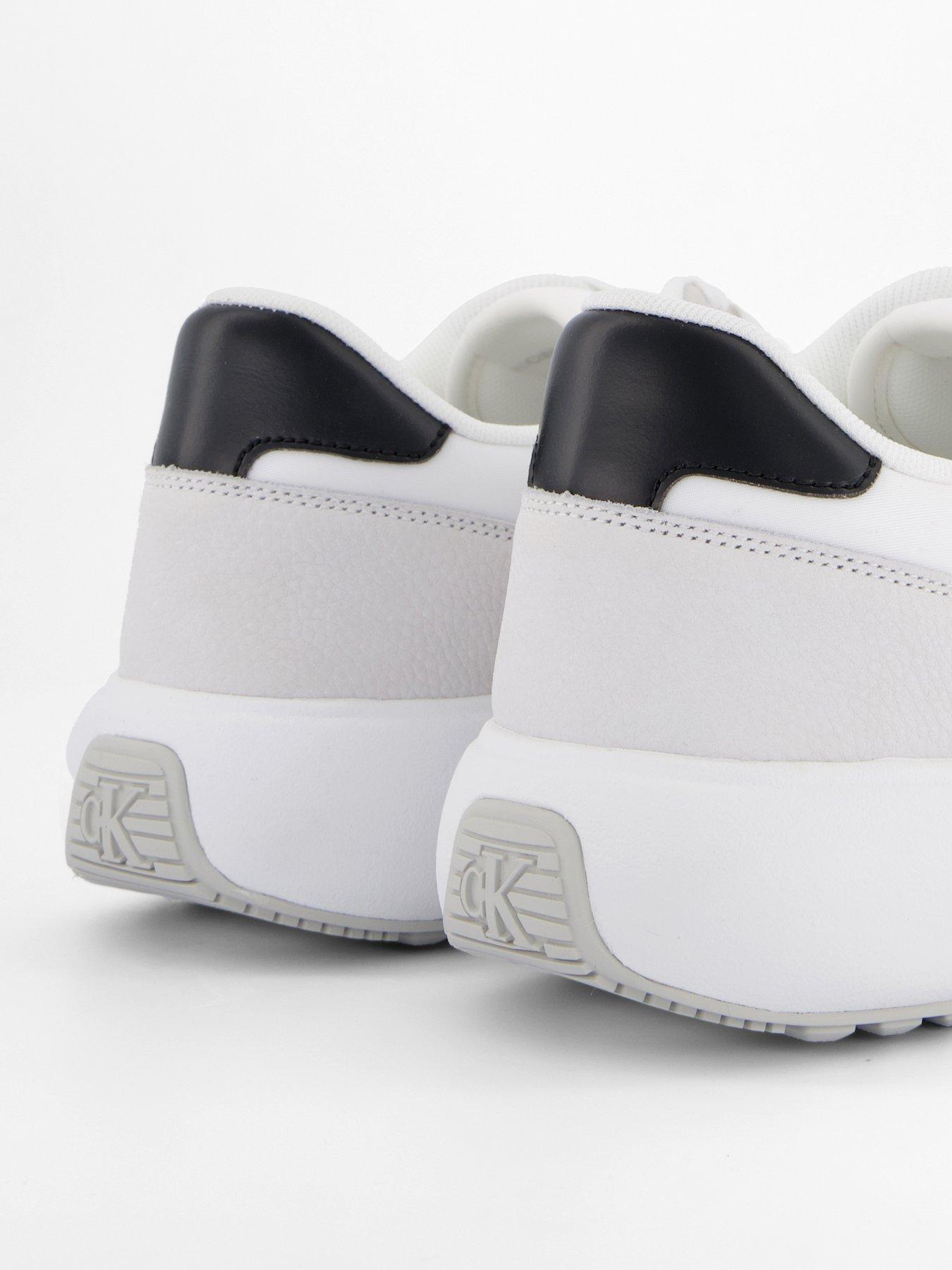 Image 6 of 7 of Calvin Klein Athleisure Nylon Mix Runner Trainers - White