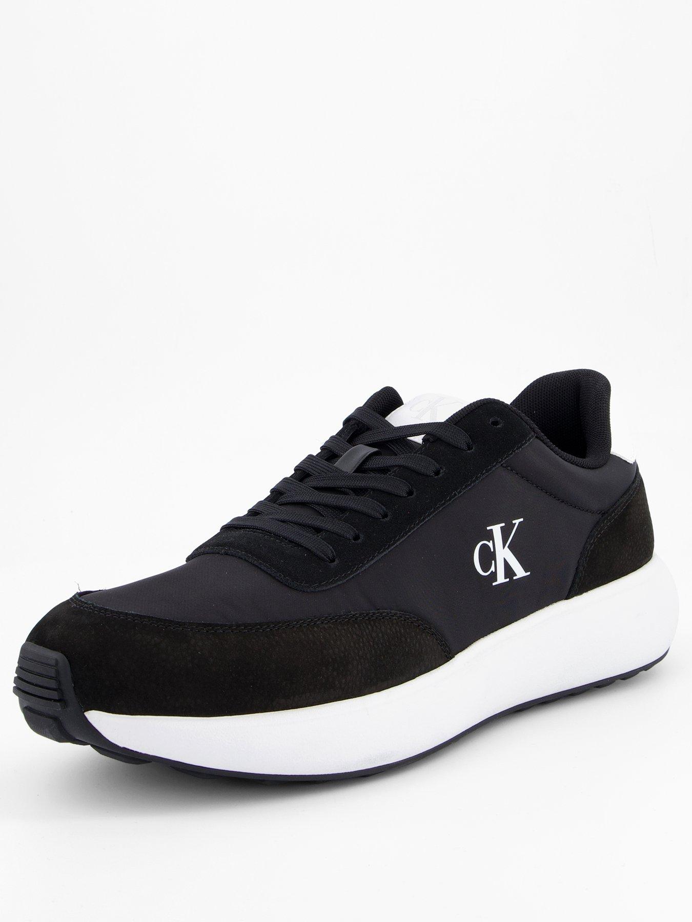 Image 2 of 7 of Calvin Klein Athleisure Nylon Mix Runner Trainers - Black