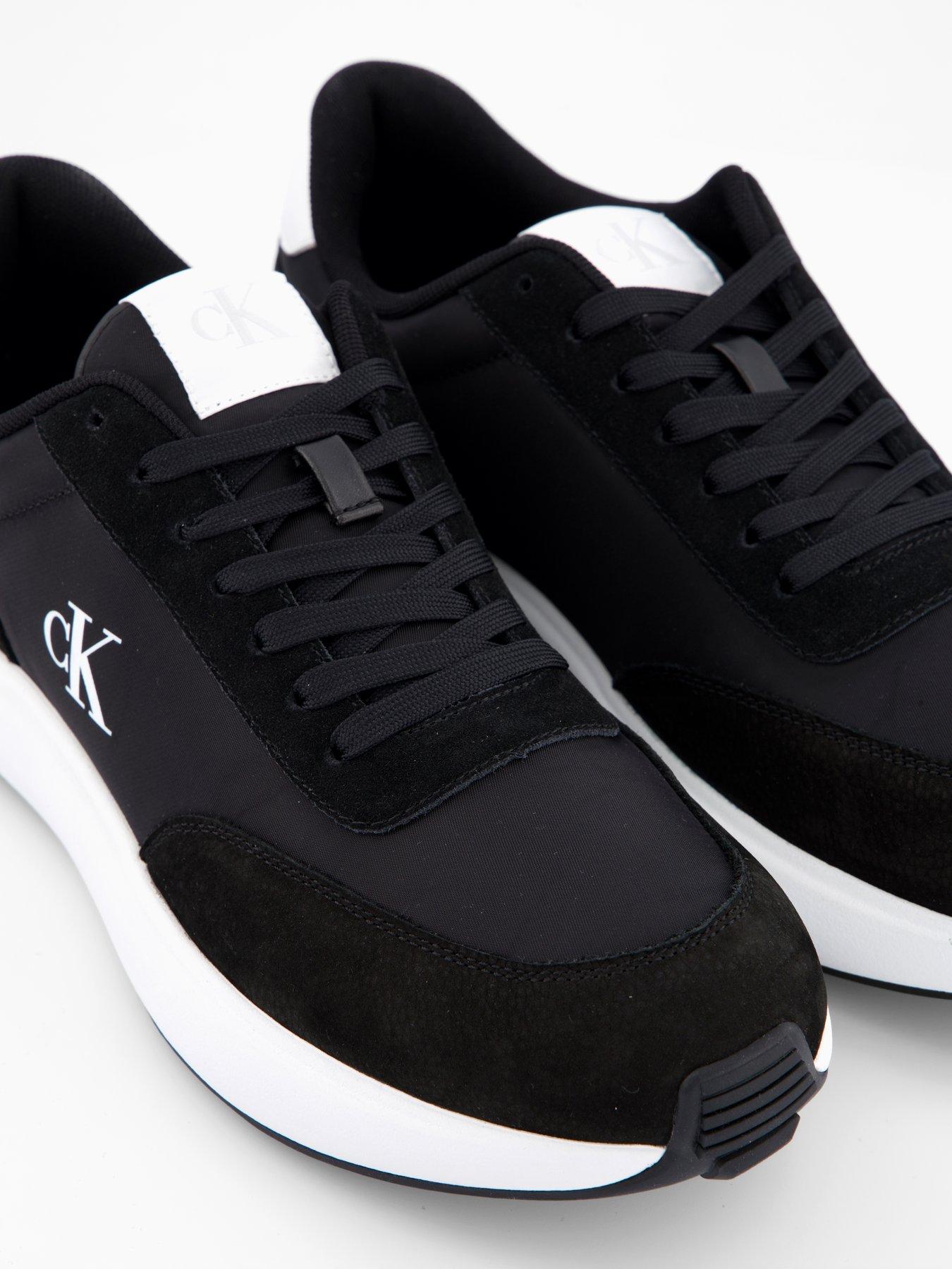 Image 5 of 7 of Calvin Klein Athleisure Nylon Mix Runner Trainers - Black