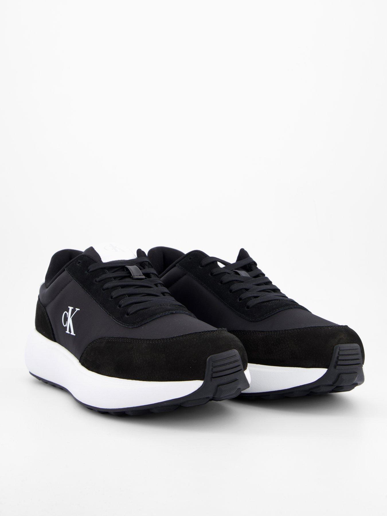 Image 6 of 7 of Calvin Klein Athleisure Nylon Mix Runner Trainers - Black