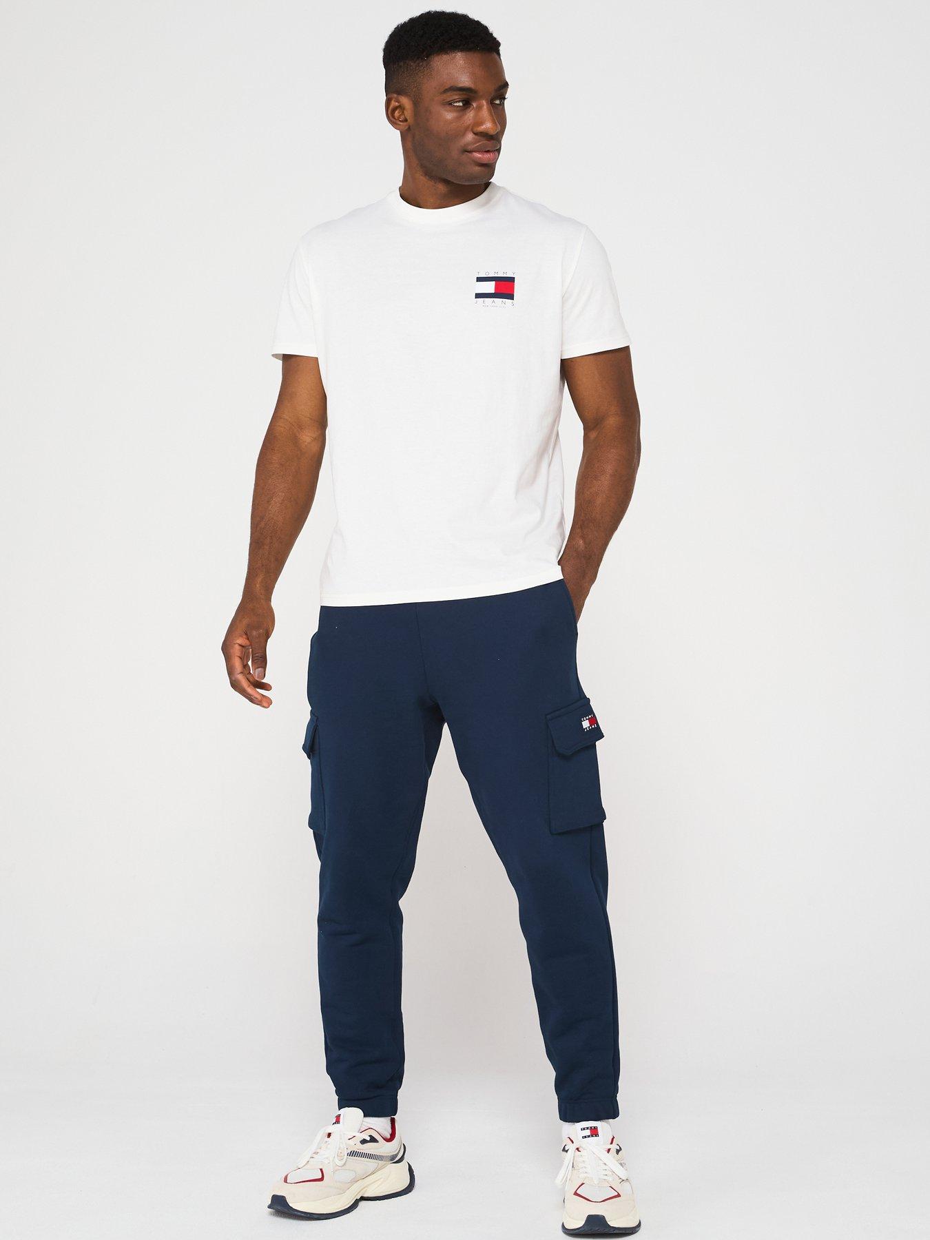 Image 3 of 5 of Tommy Jeans Regular Fit Flag Graphic Back Print T-Shirt - White