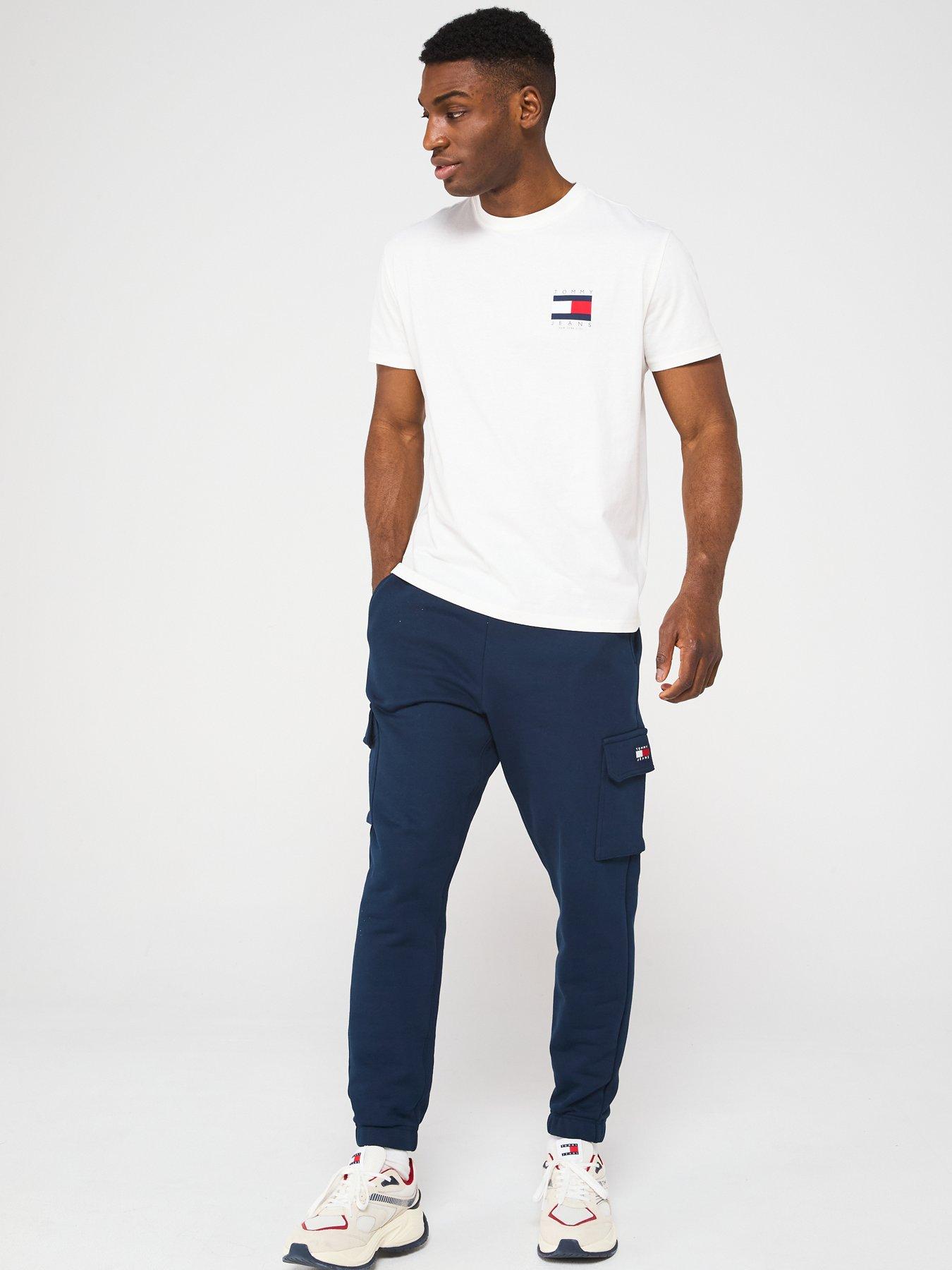 Image 5 of 5 of Tommy Jeans Regular Fit Flag Graphic Back Print T-Shirt - White