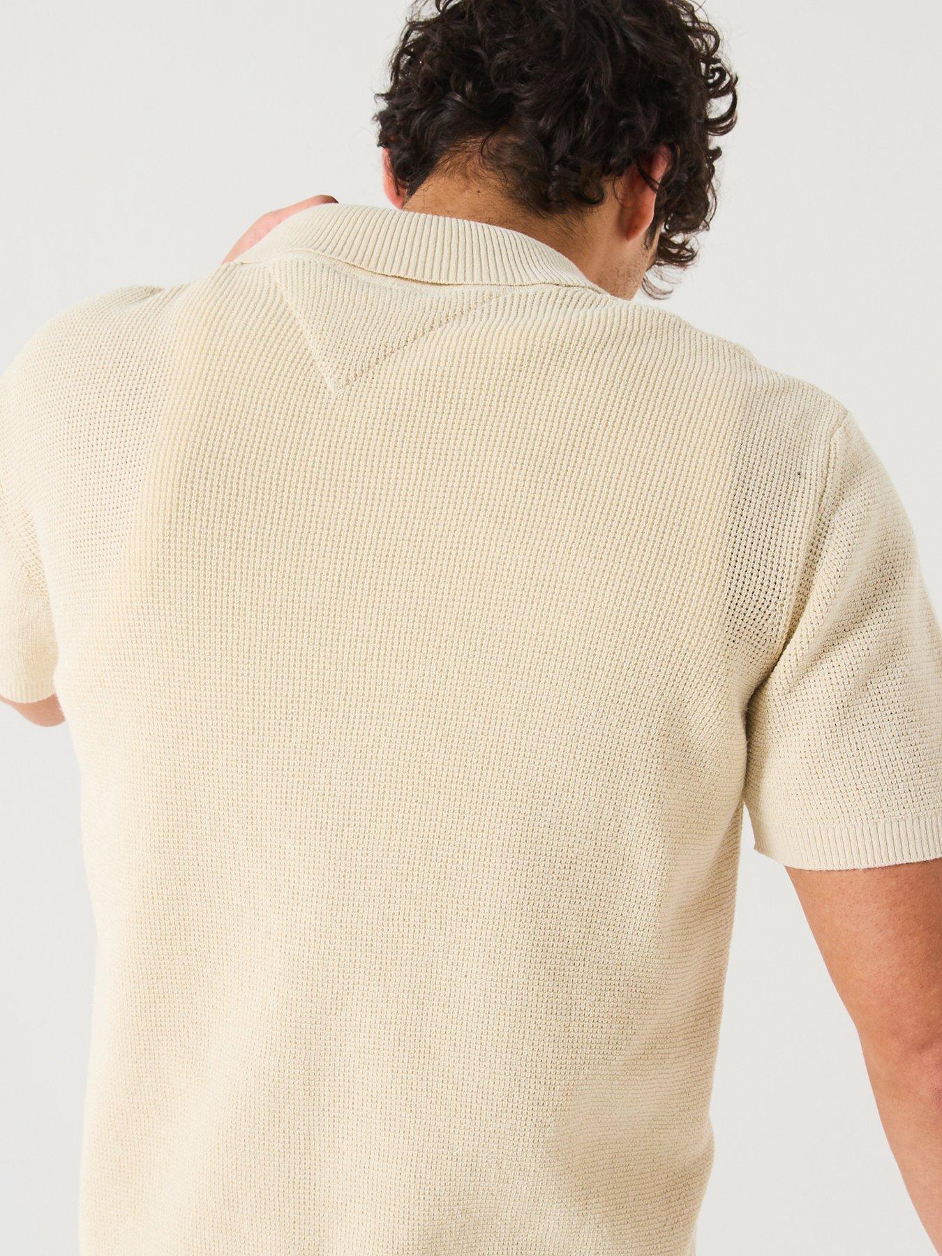 tommy-jeans-90s-script-button-thru-short-knitted-sleeve-polo-shirt-beigedetail