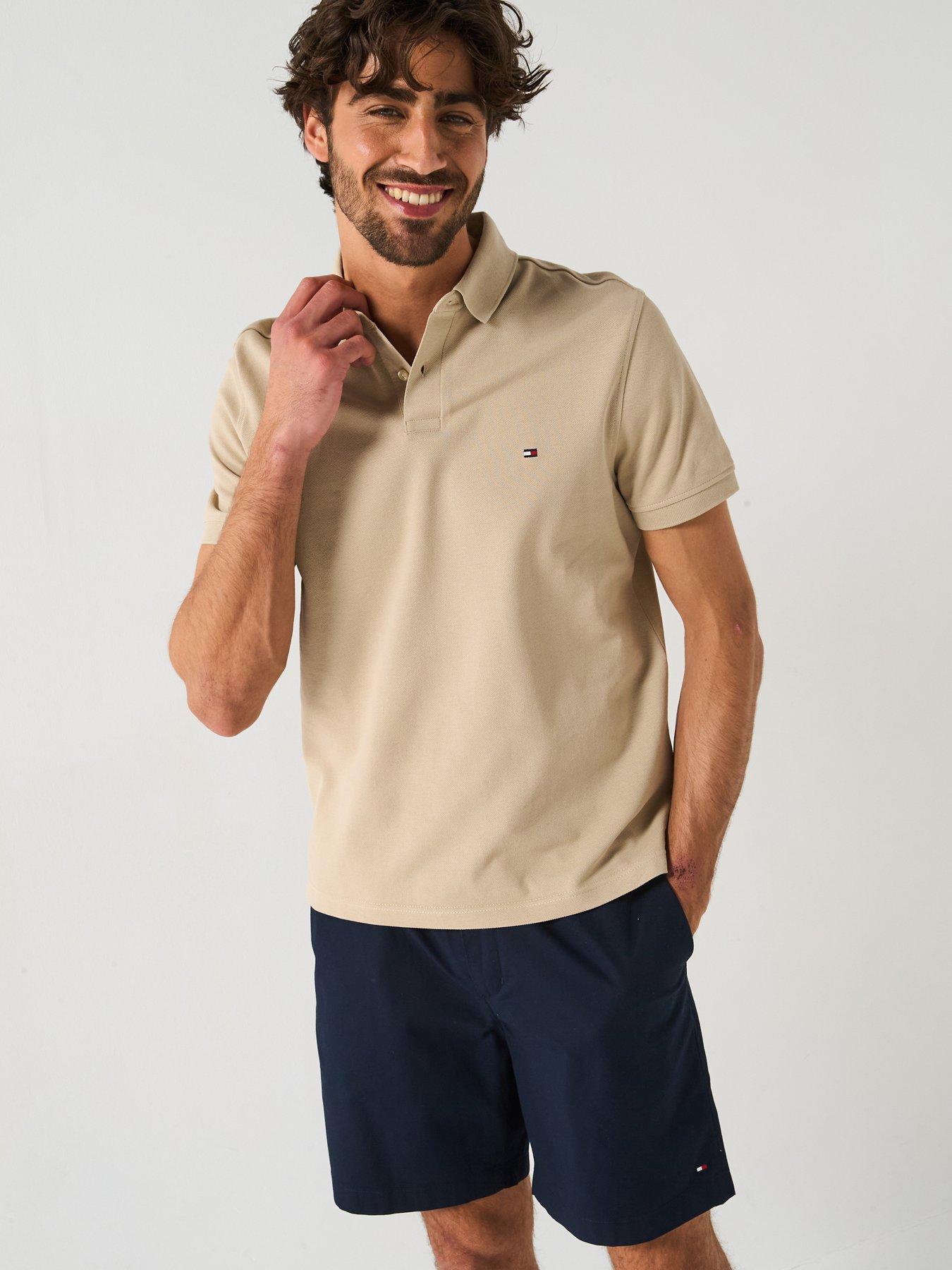Image 1 of 6 of Tommy Hilfiger 1985 Regular Fit Polo Shirt - Beige