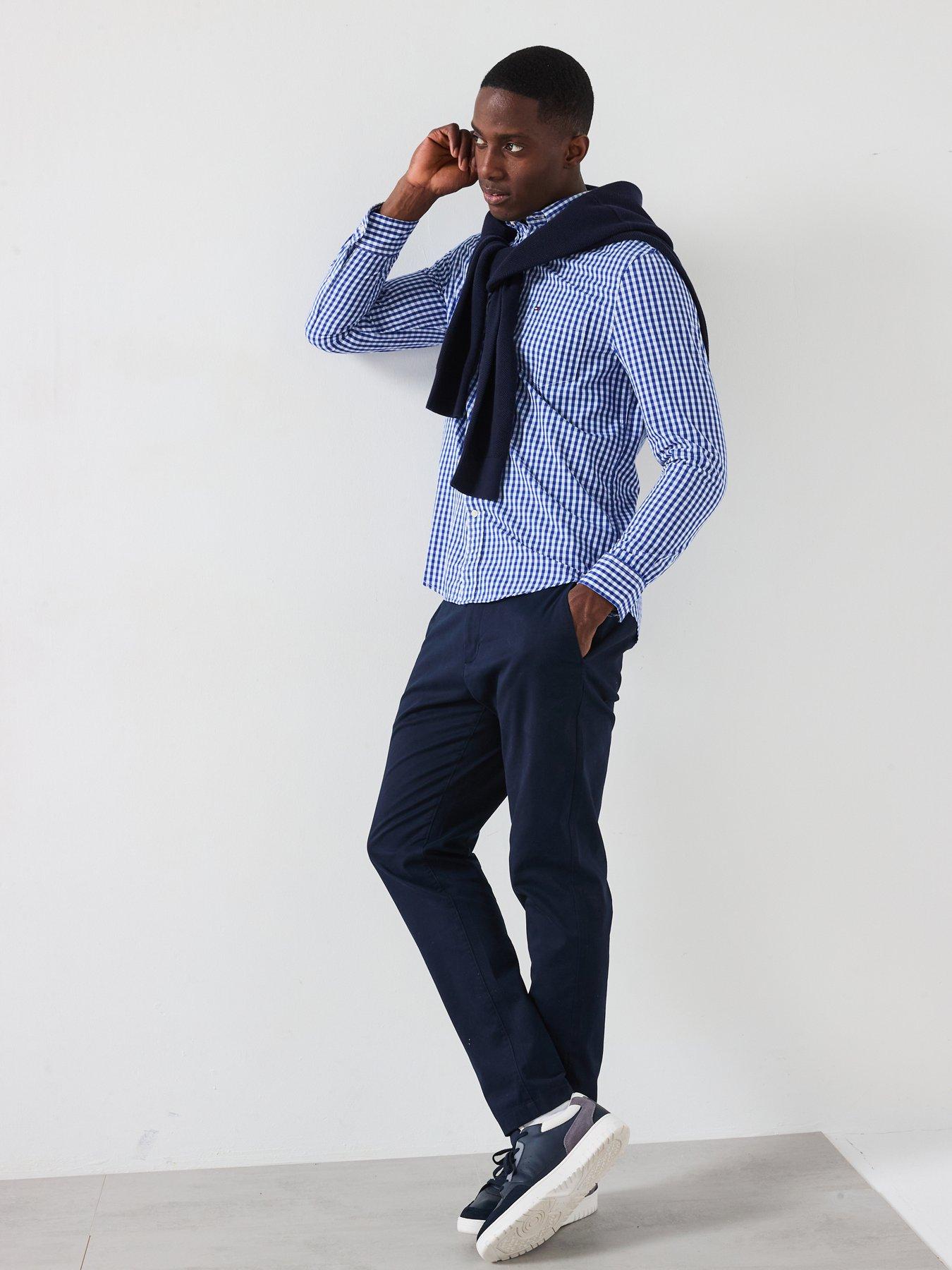 tommy-hilfiger-flex-poplin-gingham-shirt-blueback