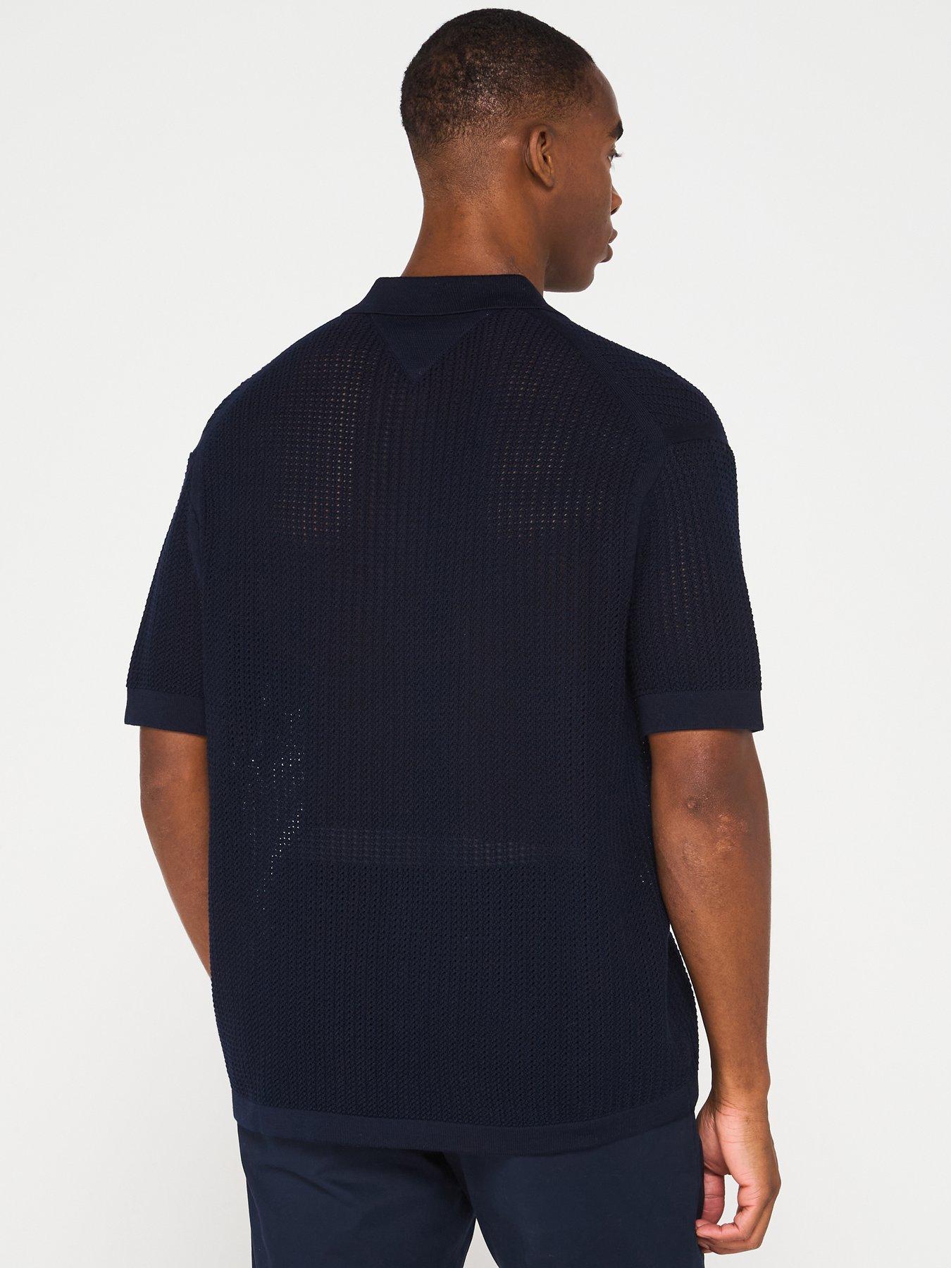 tommy-hilfiger-structure-open-knit-shirt-navystillFront