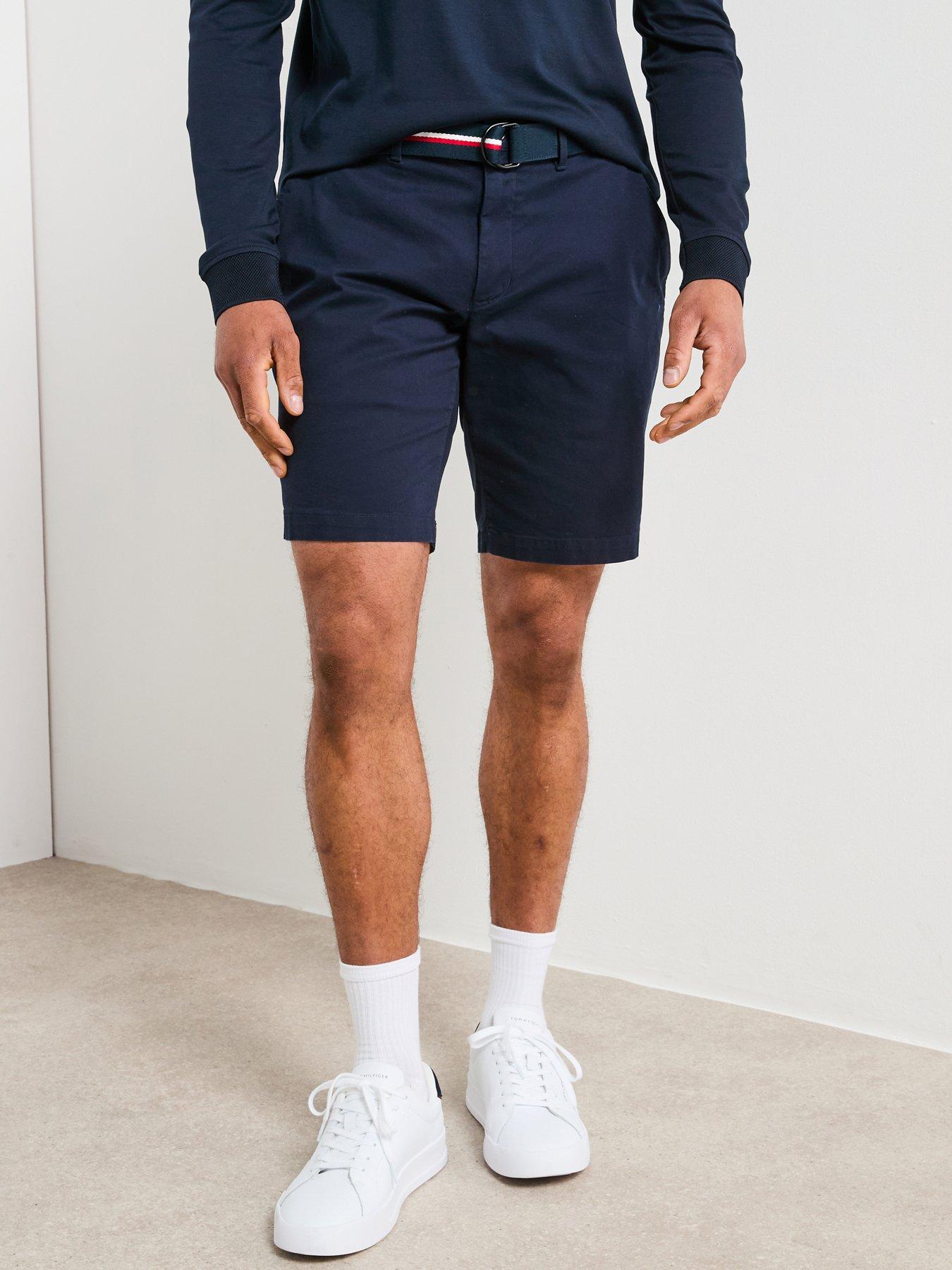 tommy-hilfiger-tommy-hilfiger-brooklyn-essential-twill-belted-chino-shorts-navyfront