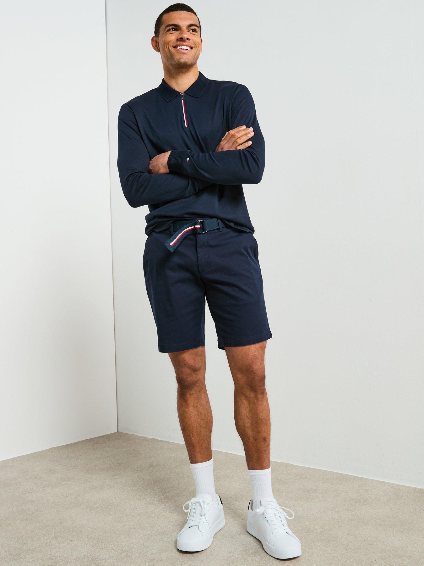 tommy-hilfiger-tommy-hilfiger-brooklyn-essential-twill-belted-chino-shorts-navyoutfit