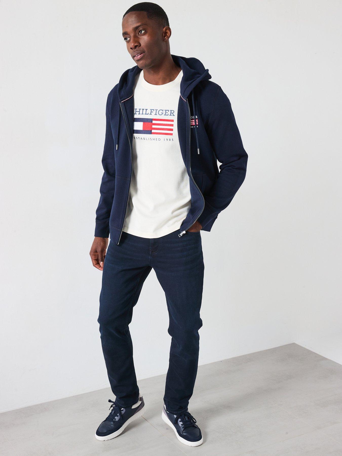 Image 3 of 6 of Tommy Hilfiger Americana Embroidered Flag T-Shirt - Off White