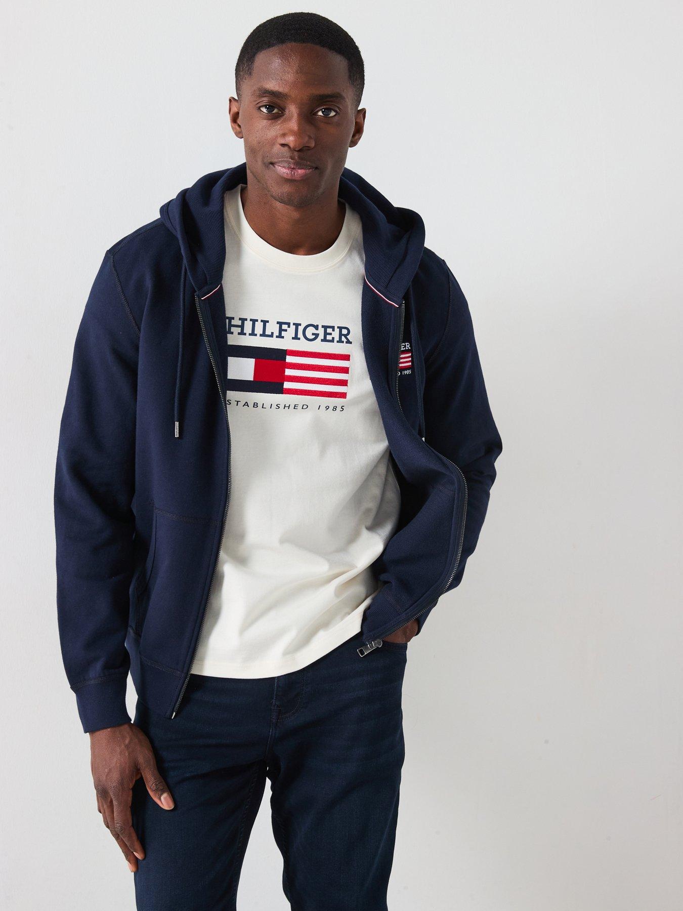 Image 5 of 6 of Tommy Hilfiger Americana Embroidered Flag T-Shirt - Off White