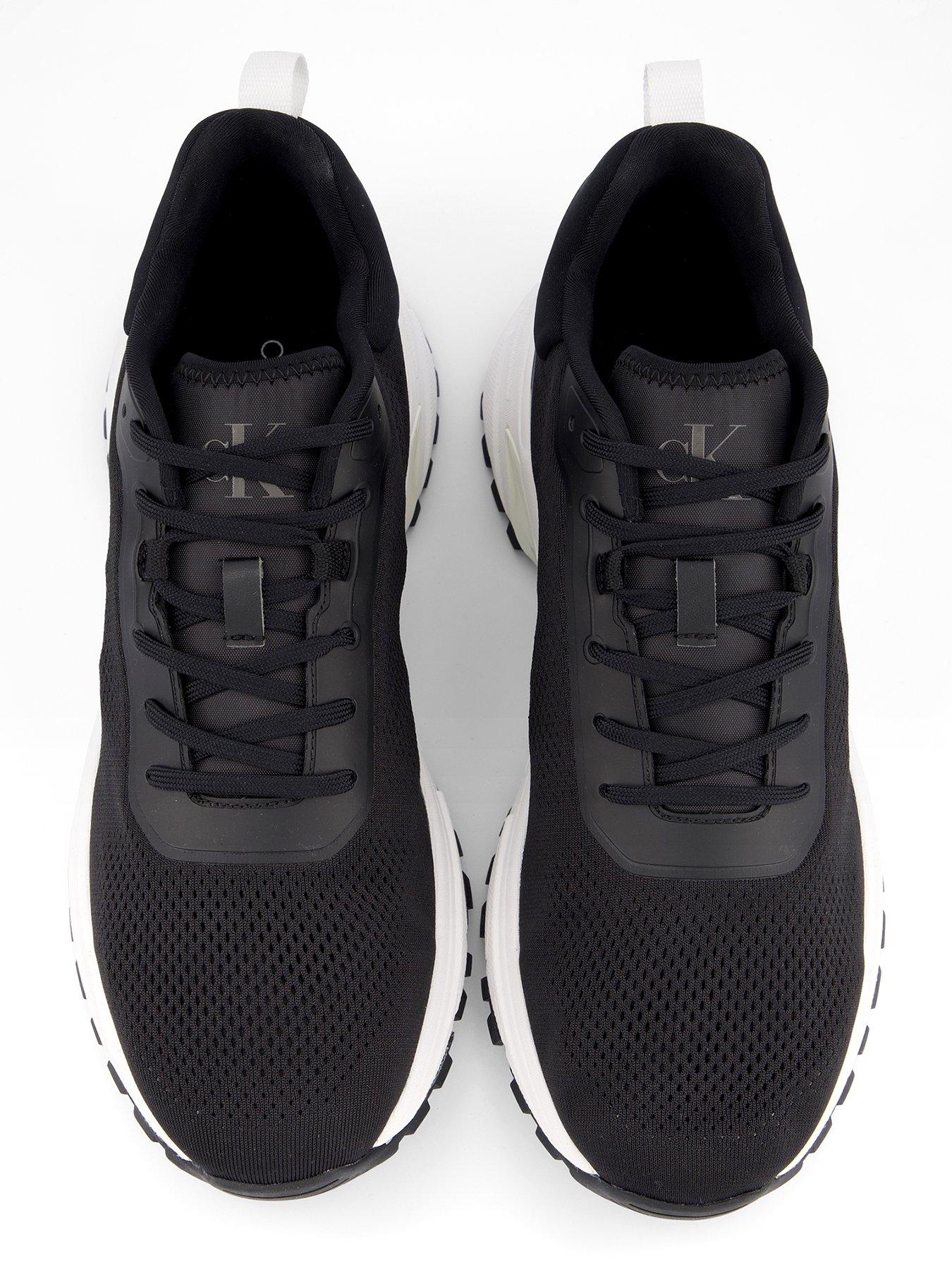 Image 3 of 7 of Calvin Klein Hike Runner Tech Knit Trainers - Black/White