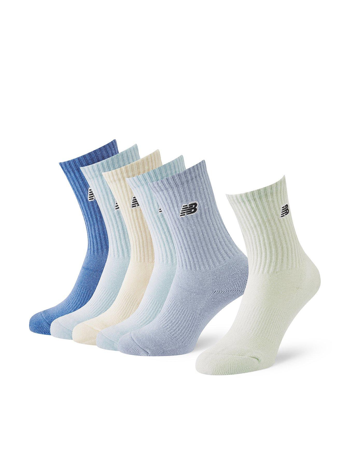 New Balance Boys Kids Patch Logo 6 Pack Socks - Blue