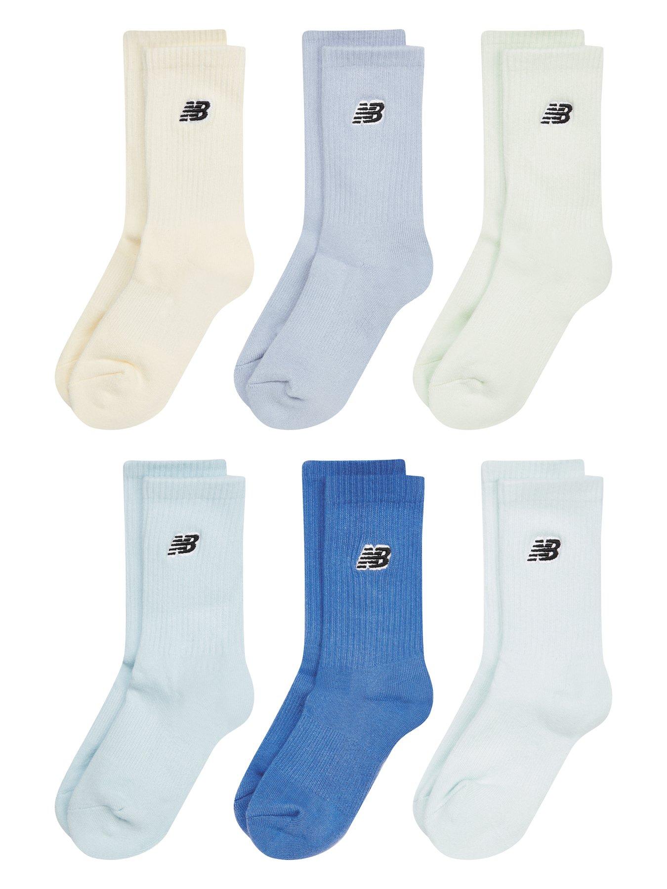 Image 2 of 3 of New Balance Boys Kids Patch Logo 6 Pack Socks - Blue