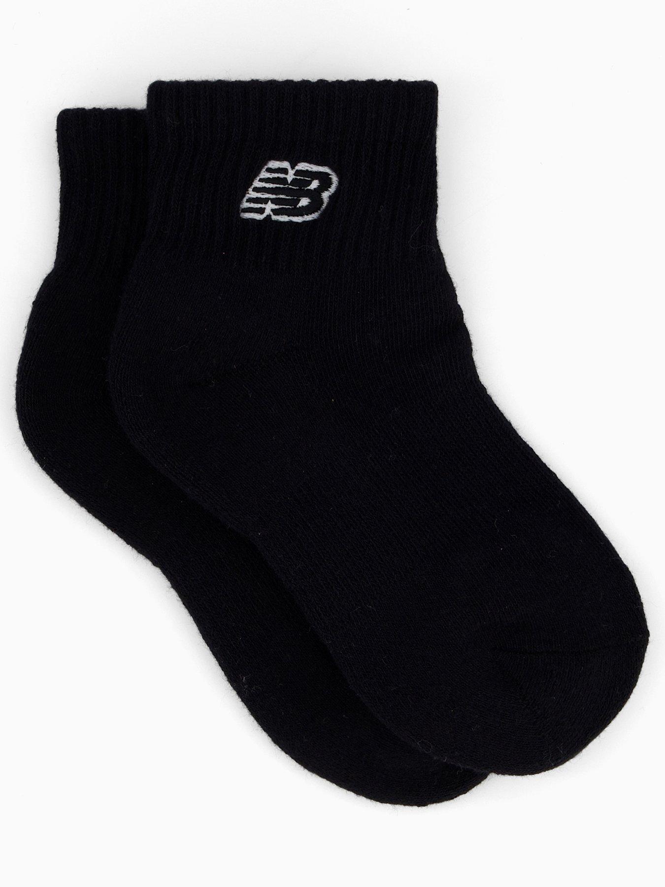 Image 2 of 2 of New Balance Unisex Kids Patch Logo 6 Pack Socks - White/Black - Multi