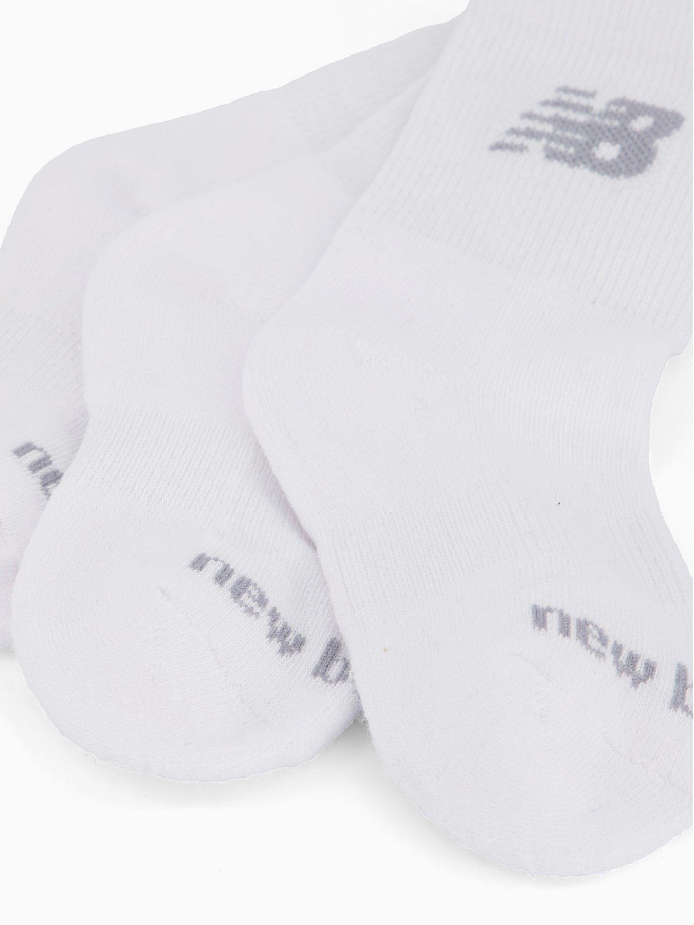 Image 4 of 4 of New Balance Kids Performance Cotton Cushioned 3 Pack Crew - White
