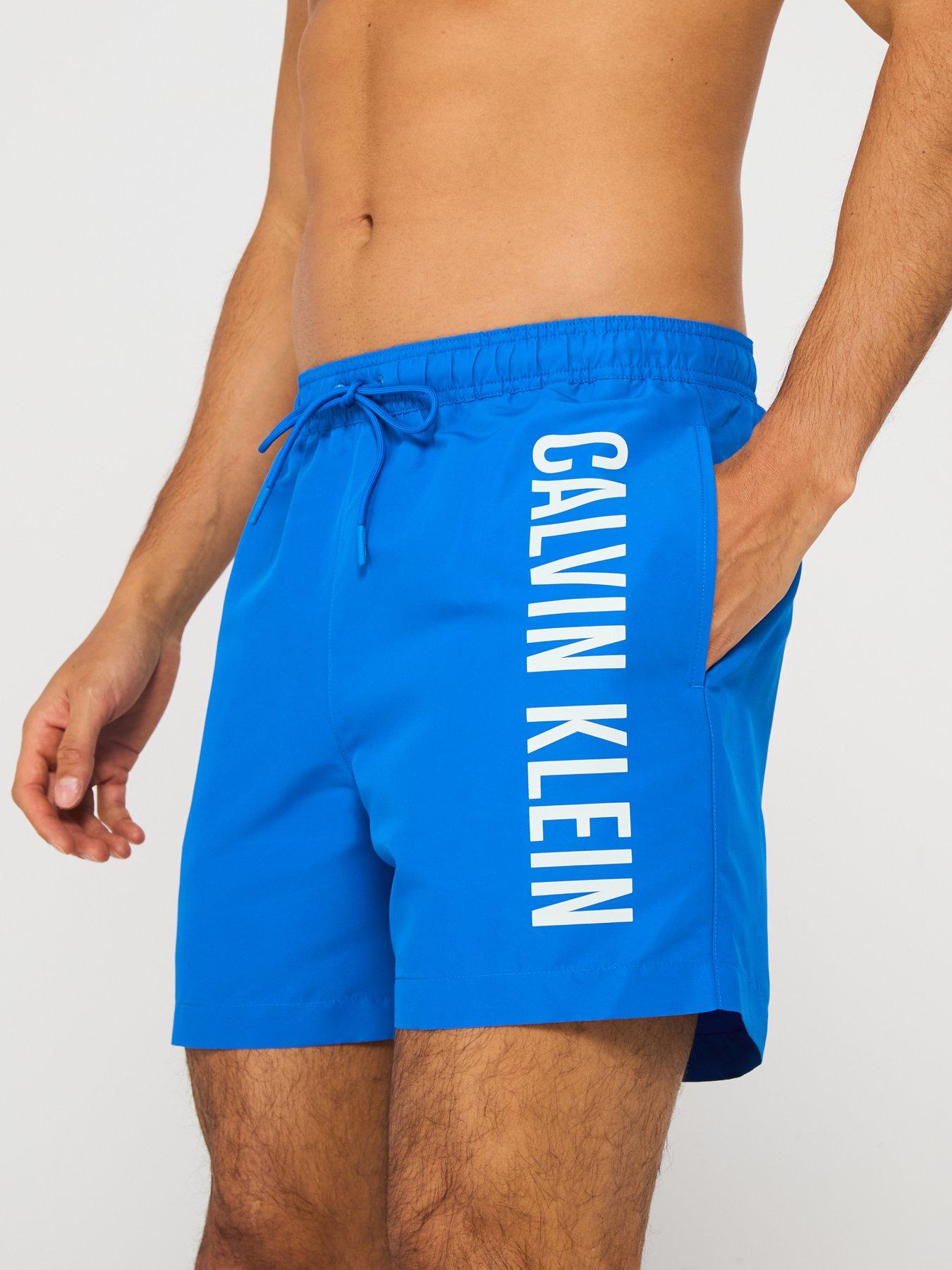 Image 4 of 4 of Calvin Klein Medium Drawstring Swimshorts - Blue