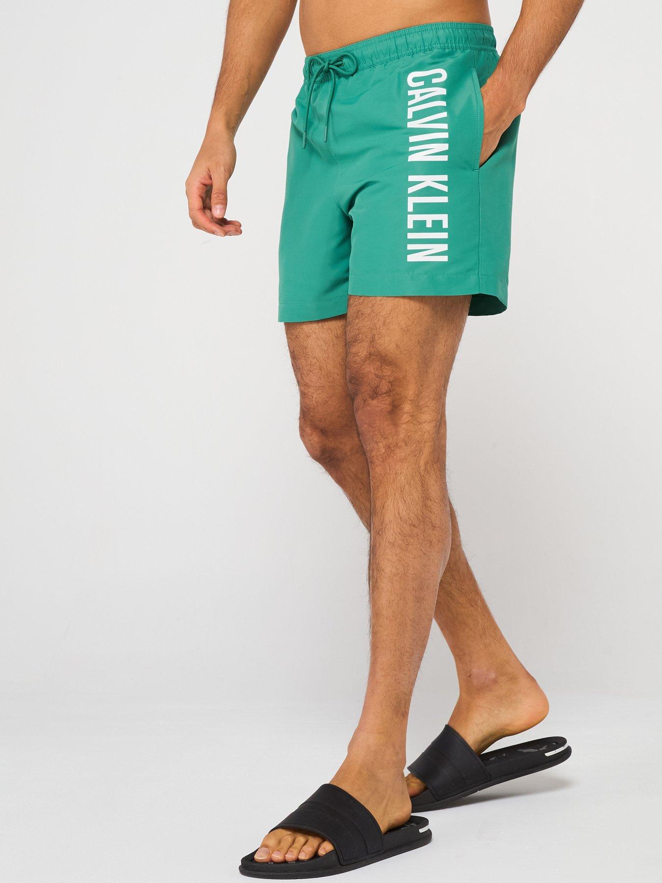 Image of Calvin Klein Medium Drawstring Swimshorts - Green