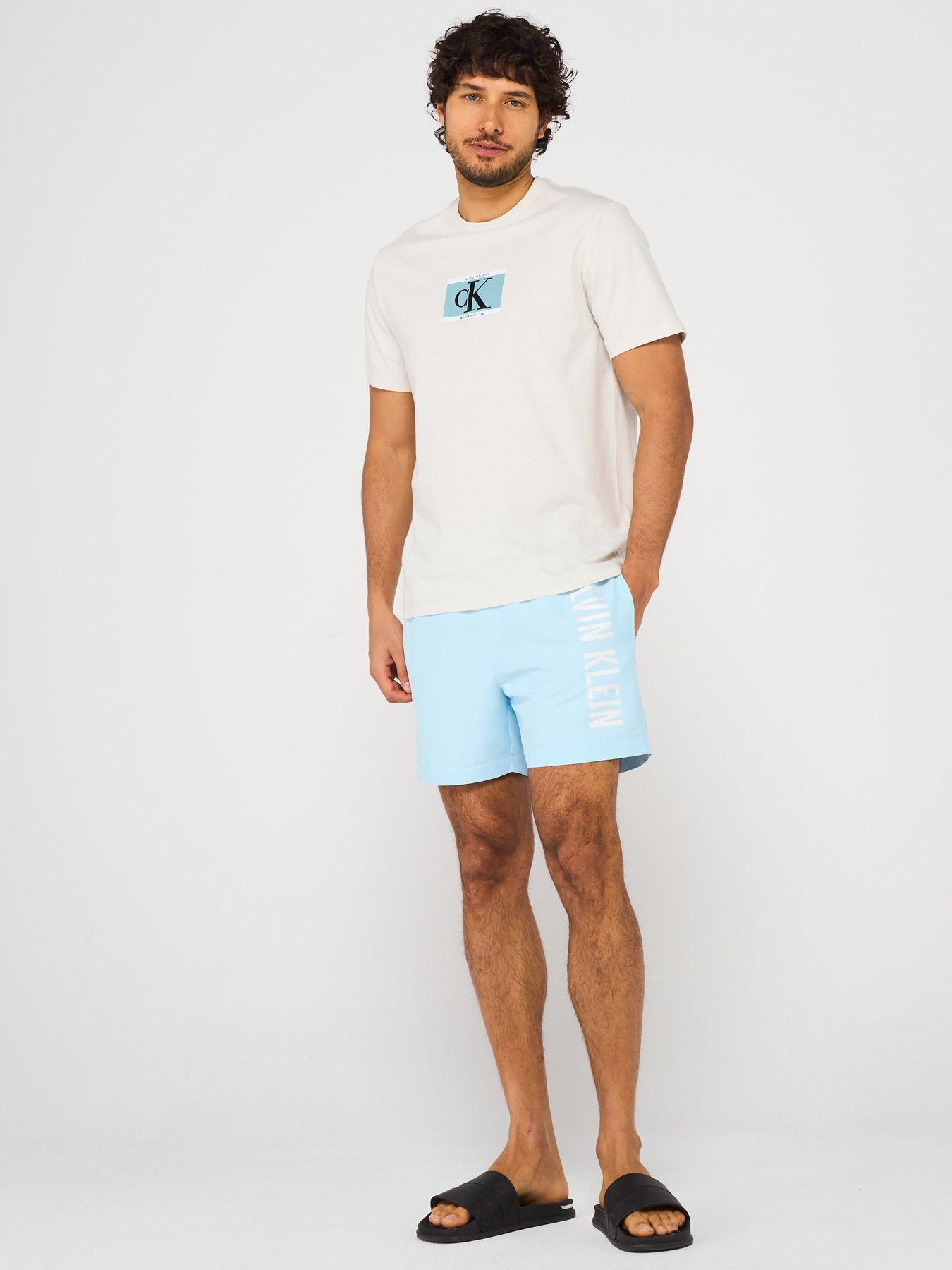 Image 3 of 5 of Calvin Klein Medium Drawstring Swimshorts - Blue