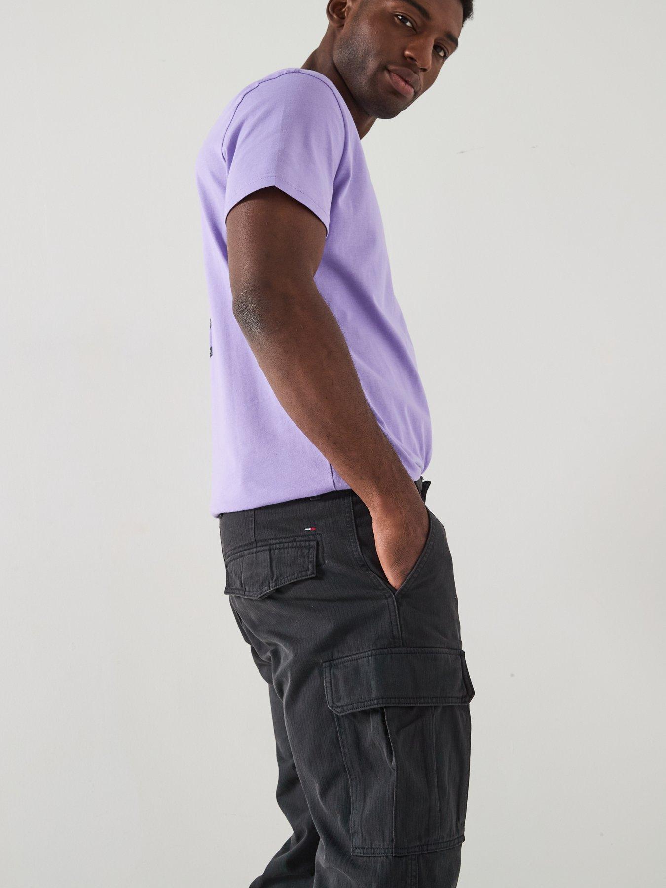 tommy-jeans-otis-herringbone-cargo-casual-trousers-blackoutfit