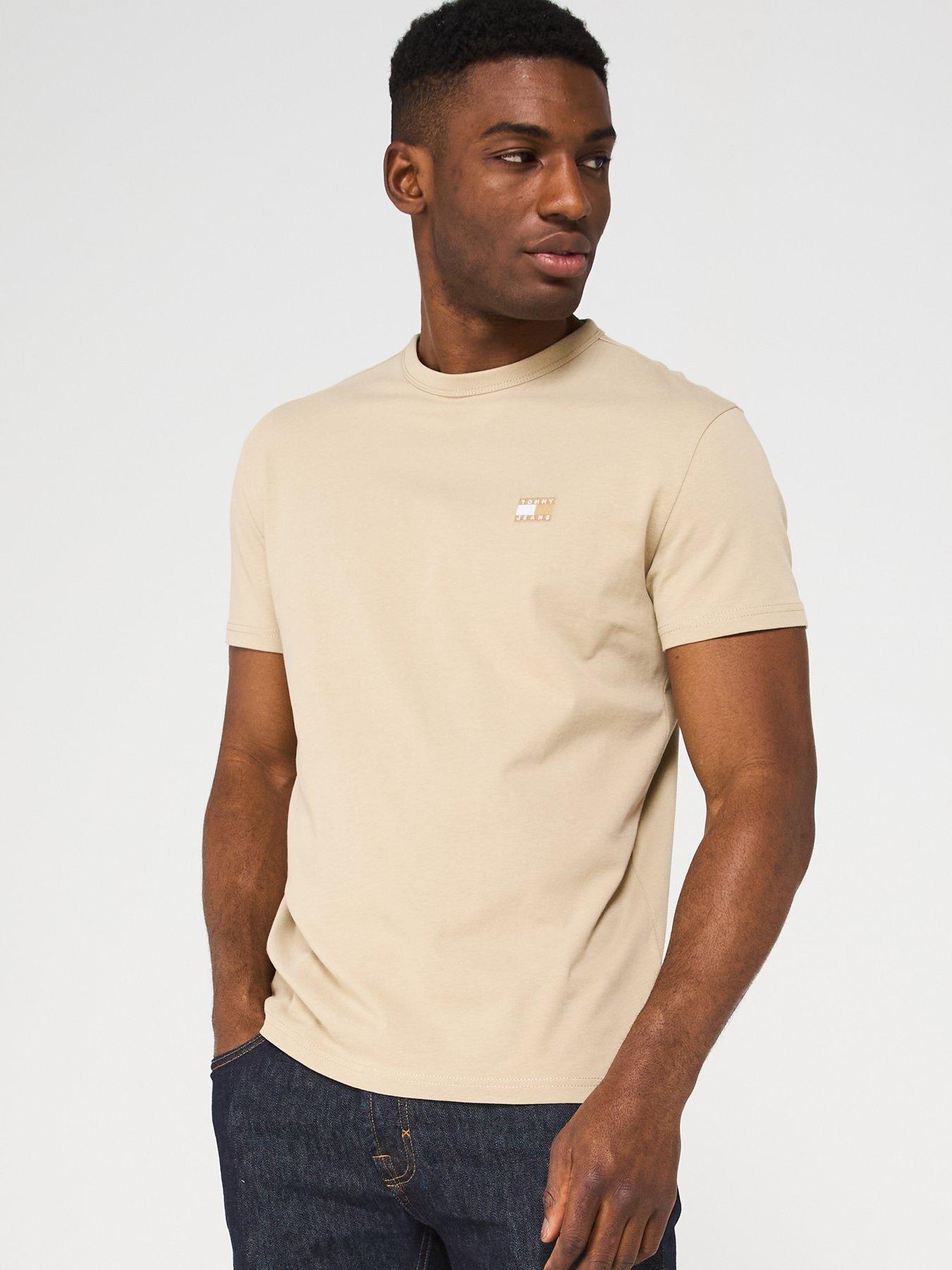 Tommy Jeans Regular Fit Badge T-Shirt - Beige