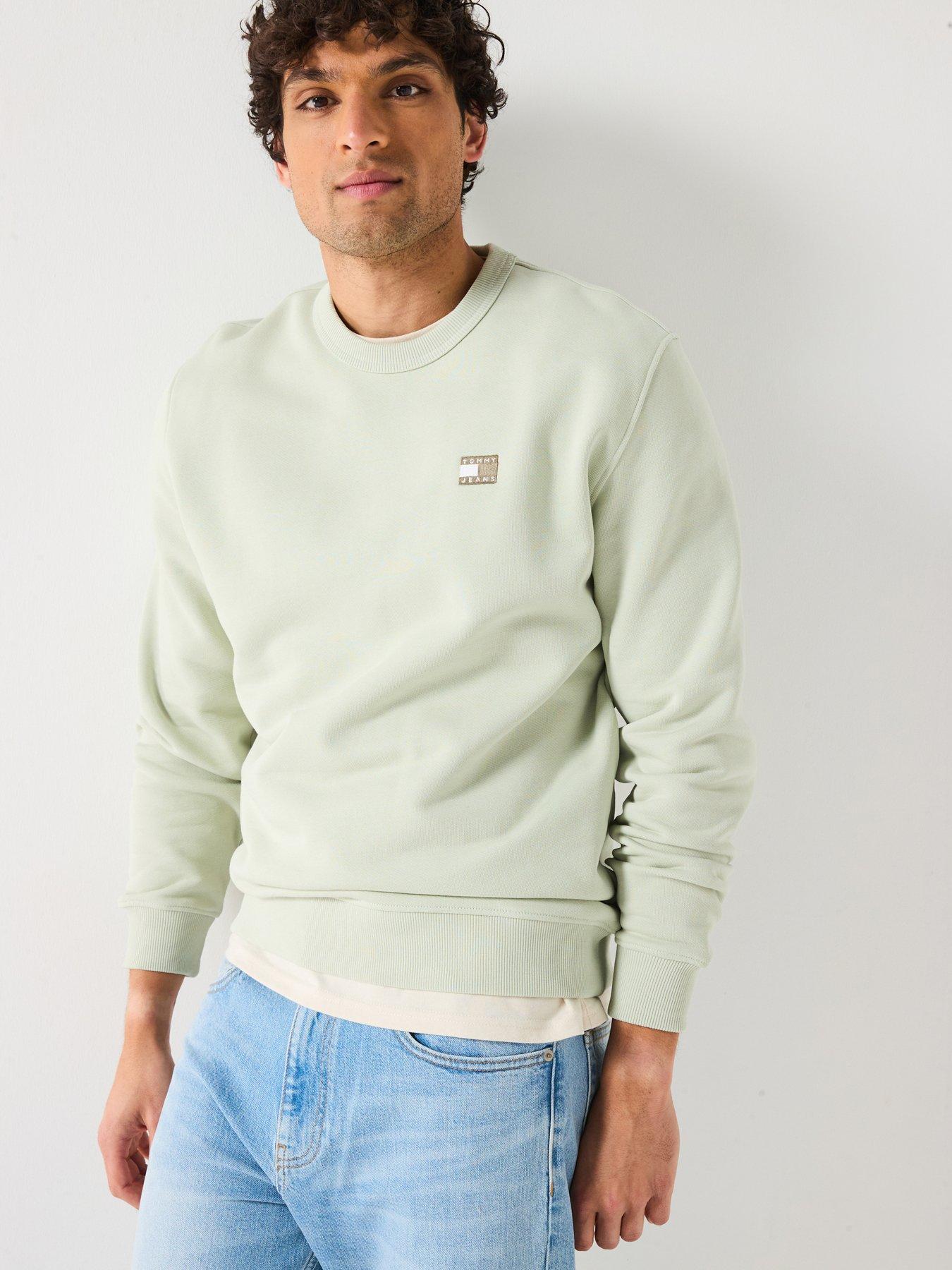 tommy-jeans-regular-fit-badge-crew-sweatshirt-light-greenfront
