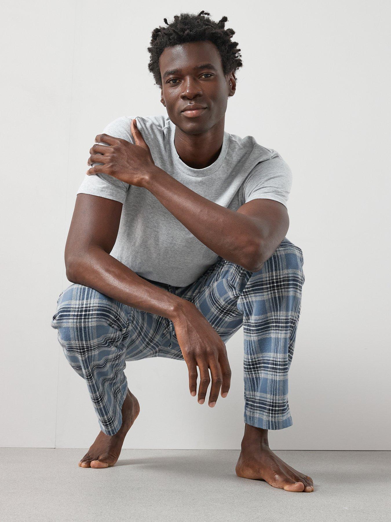 very-man-pure-cotton-checked-trouser-pyjama-set-navygrey-marldetail