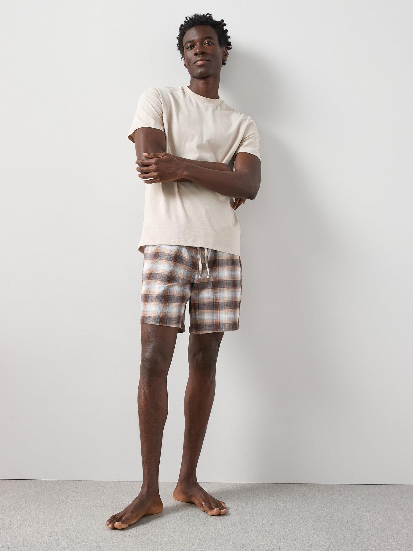 very-man-cosy-checked-short-pyjama-set-light-brownback