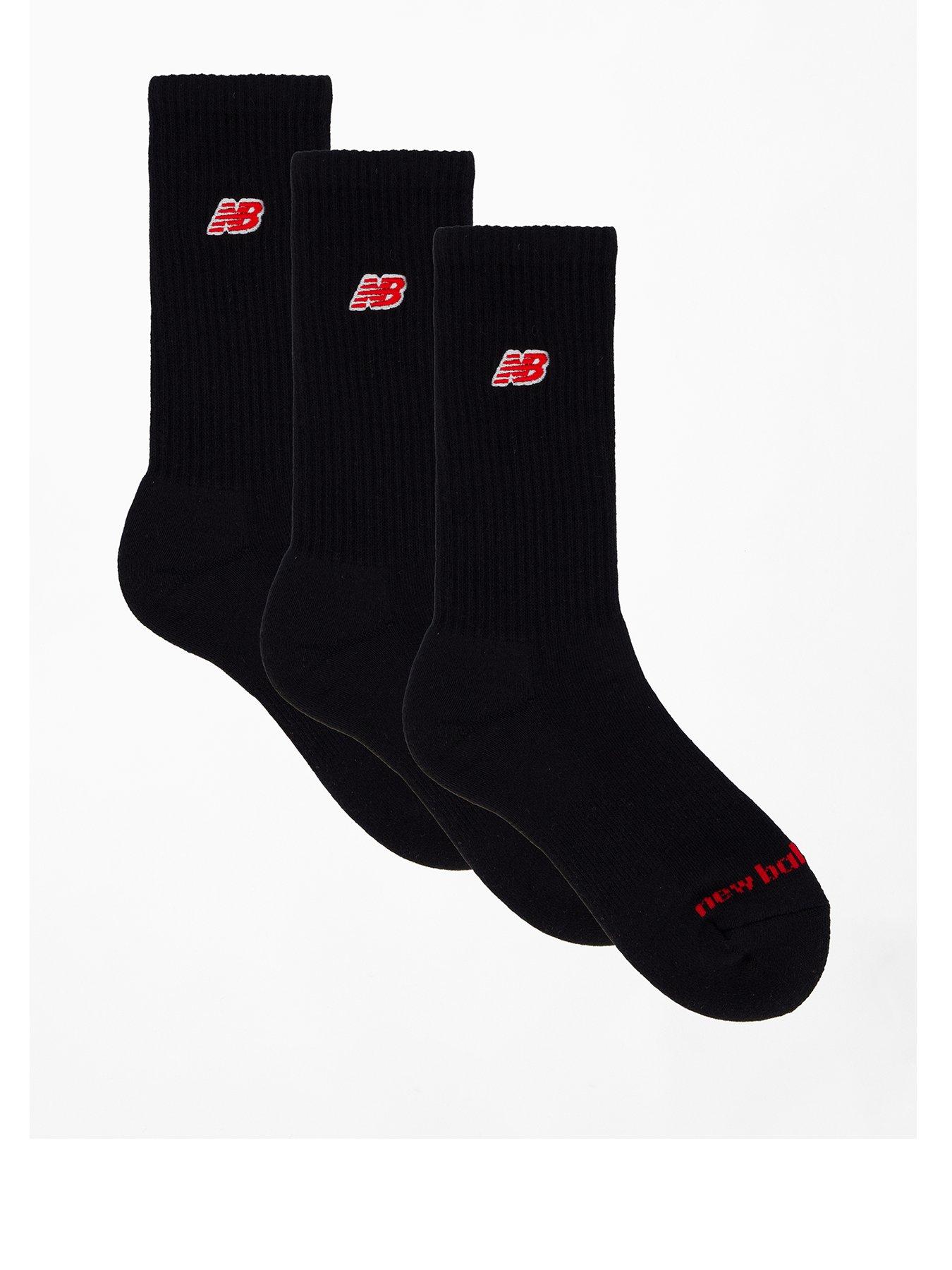 undefined Unisex Patch Logo Crew 3 Pack Socks - Black