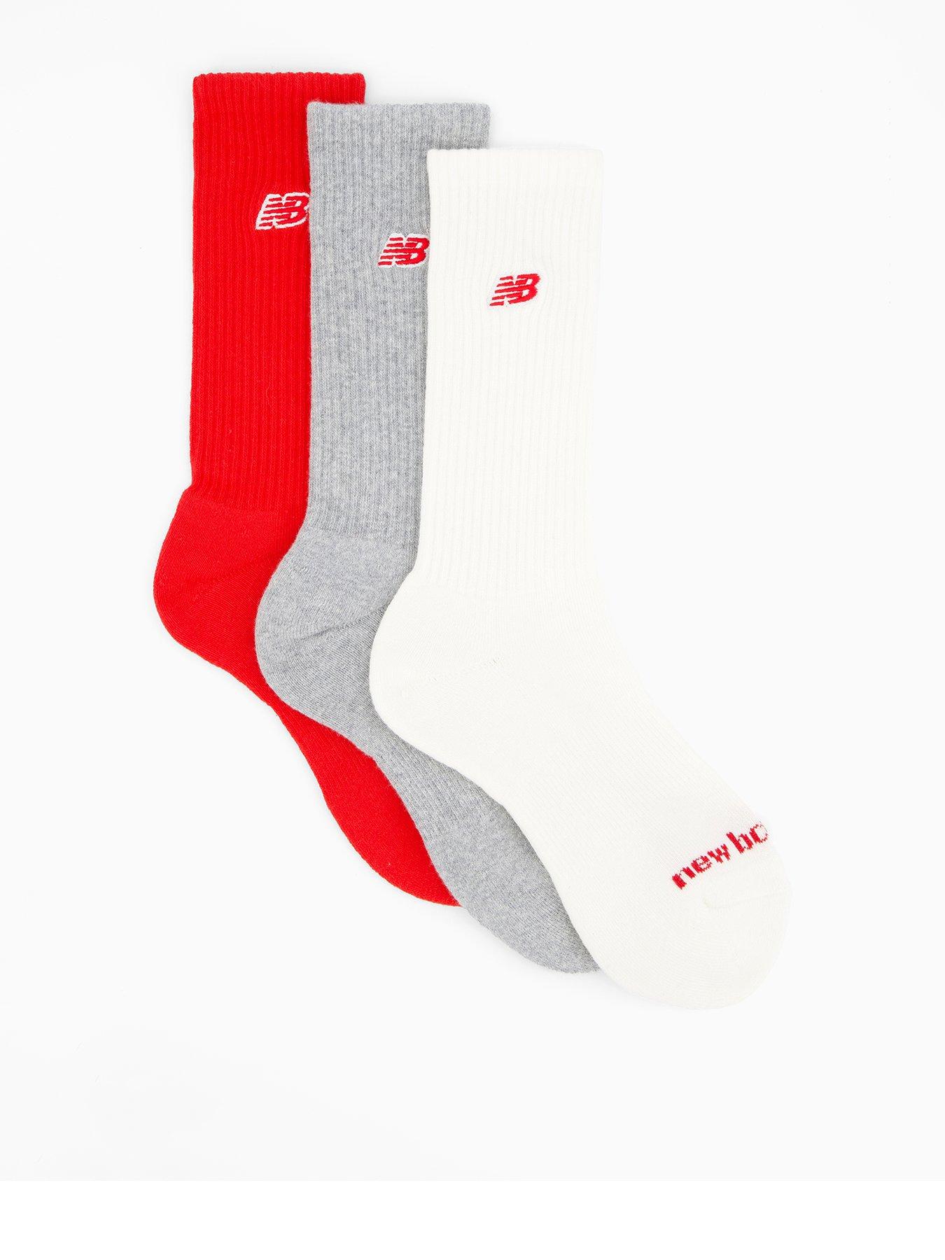 undefined Unisex Patch Logo Crew 3 Pack Socks - Multi
