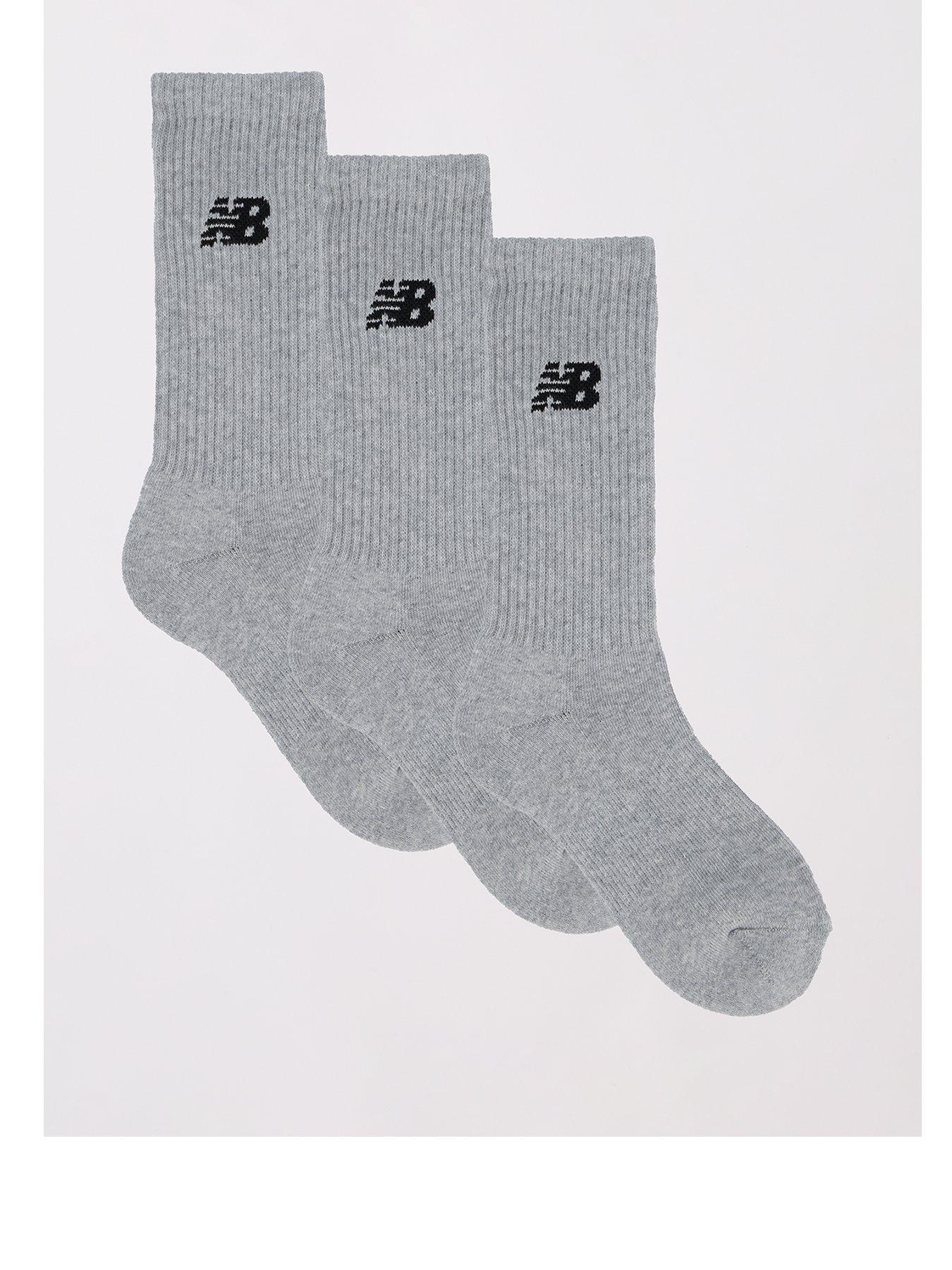 New Balance Unisex Everyday Crew 3 Pack Socks - Grey