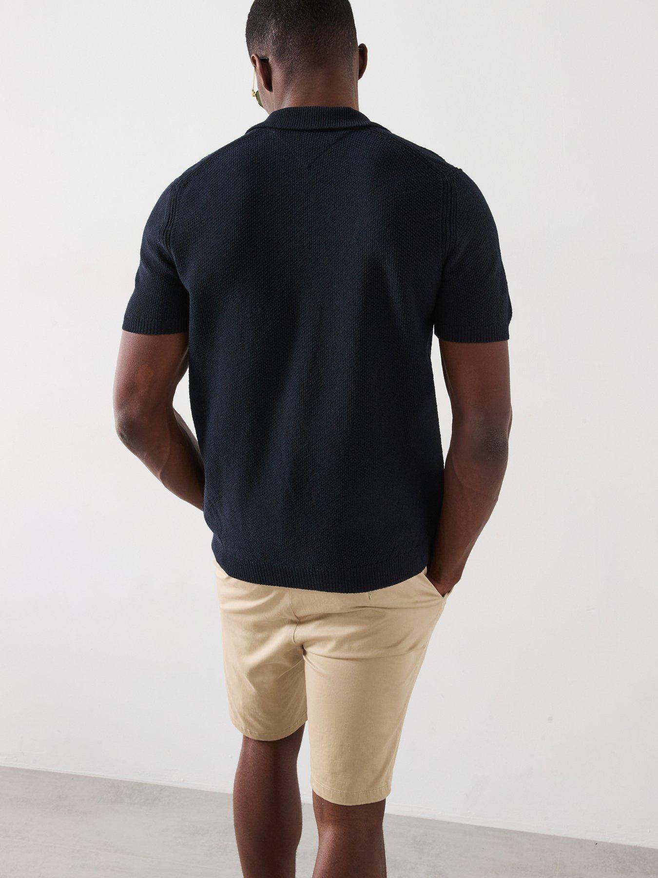 tommy-hilfiger-knitted-polo-shirt-navystillFront