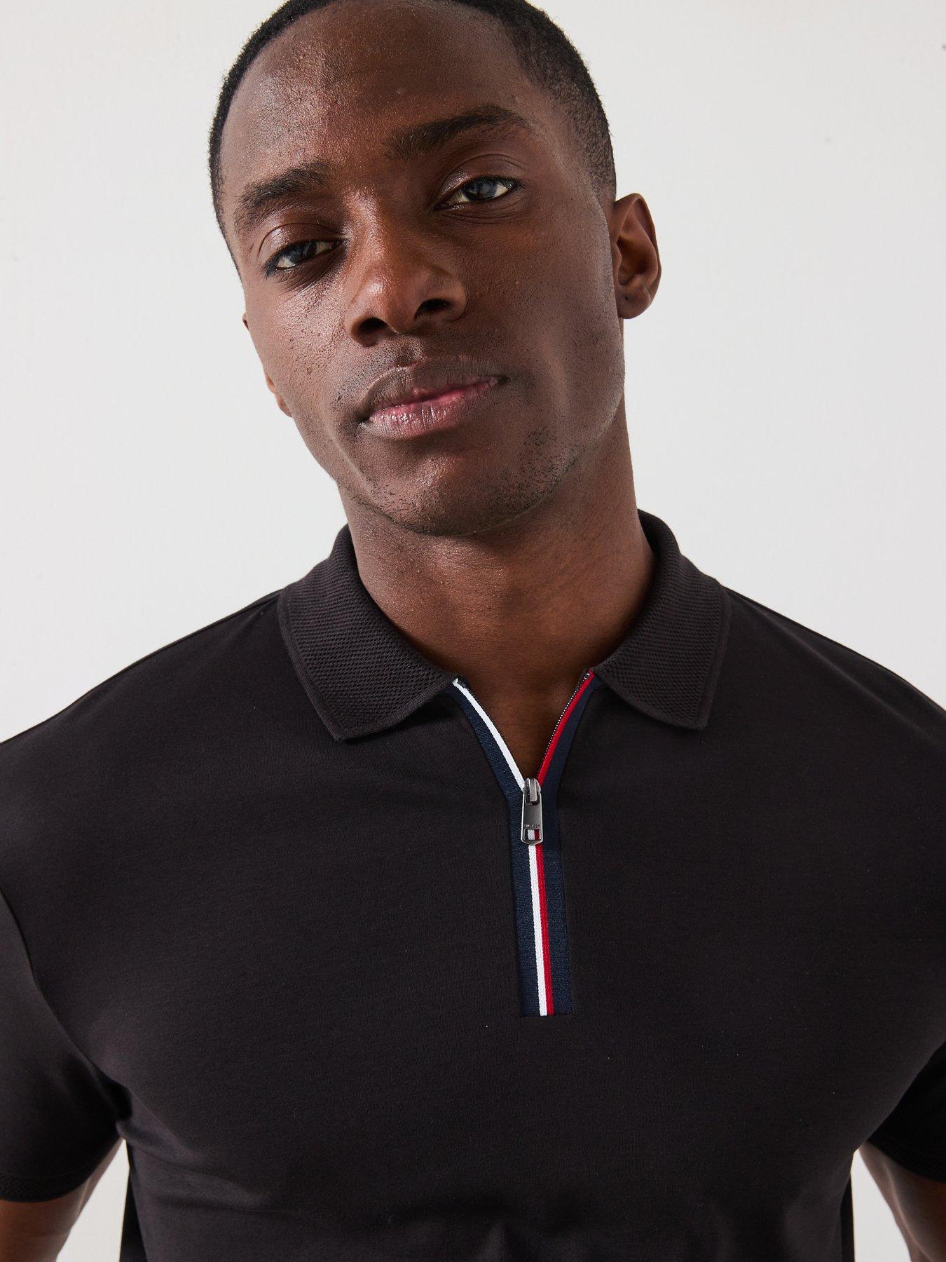 tommy-hilfiger-interlock-zip-regular-fit-polo-shirt-blackoutfit