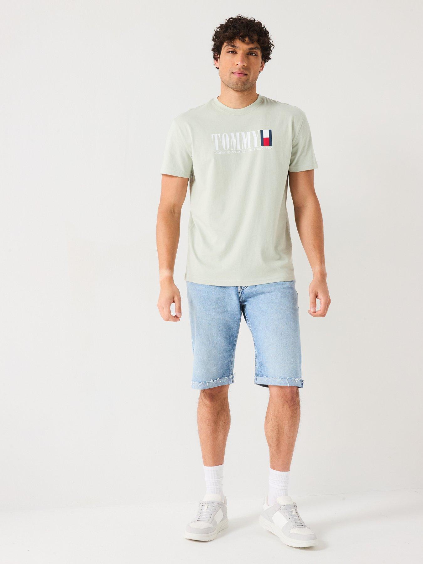 Image 3 of 4 of Tommy Jeans Regular Fit Chest Logo Flag T-Shirt - Light Green